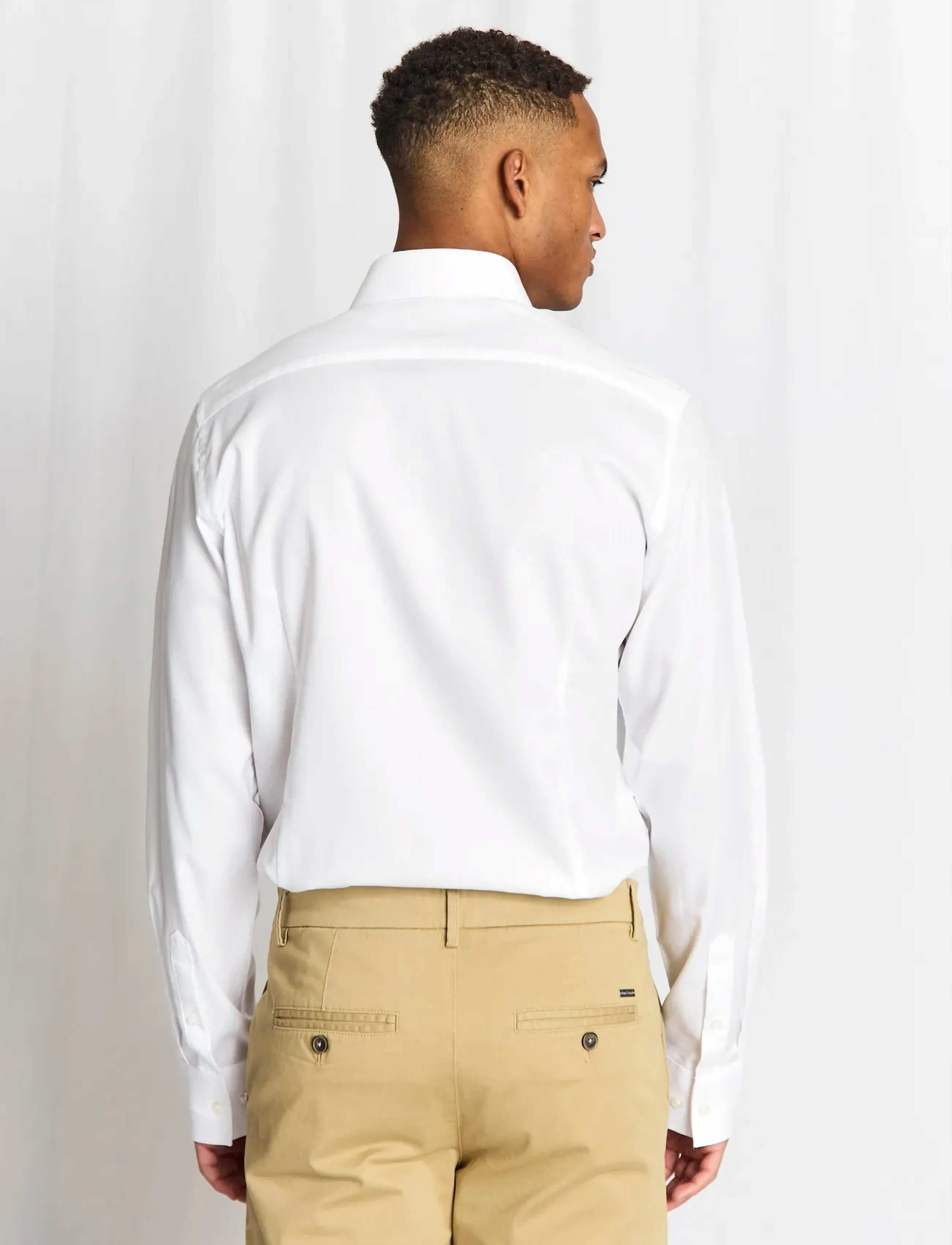 Bruun & Stengade - BS Benjamin Modern Fit Shirt - kostymskjortor - white - 4