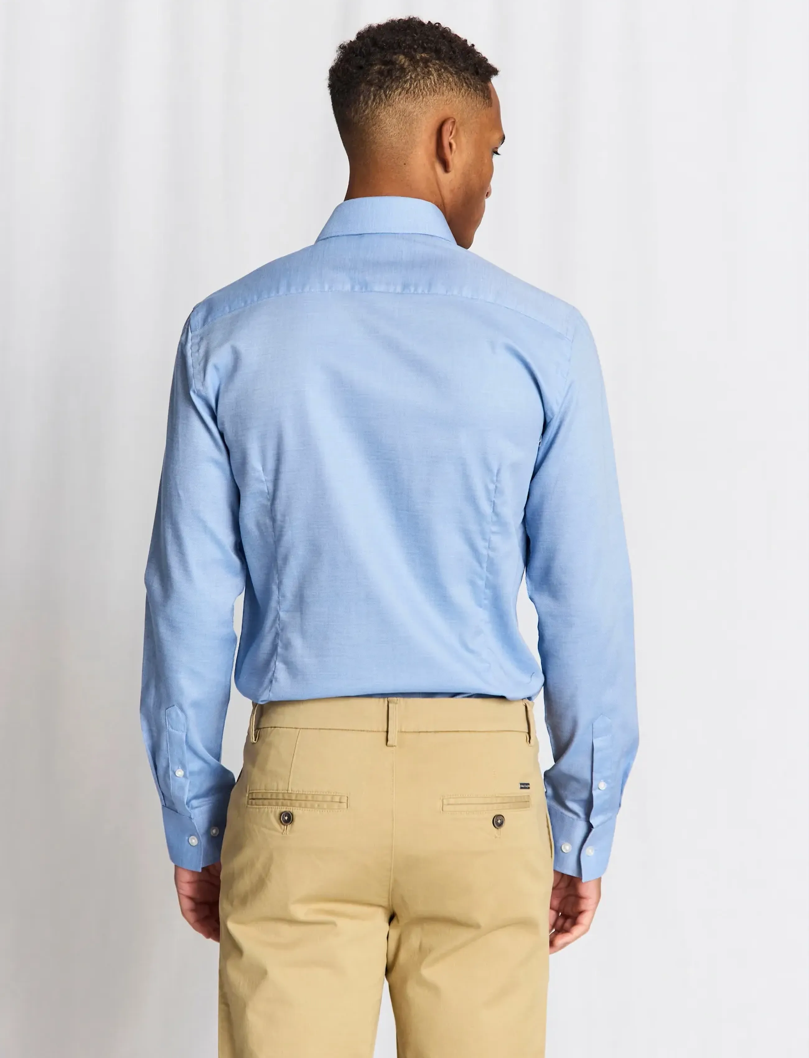 Bruun & Stengade - BS Gilberto Modern Fit Shirt - kostymskjortor - blue - 4