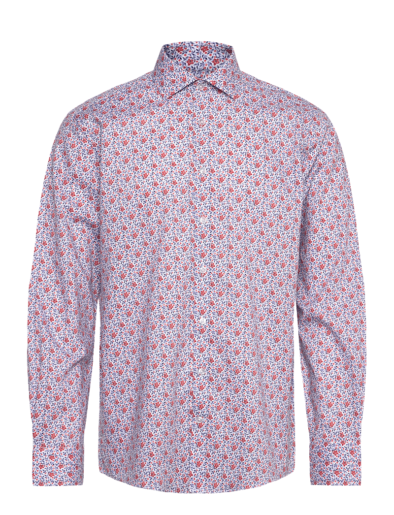 Bruun & Stengade - BS Jallouz Modern Fit Shirt - krekli ar rakstu - orange - 1