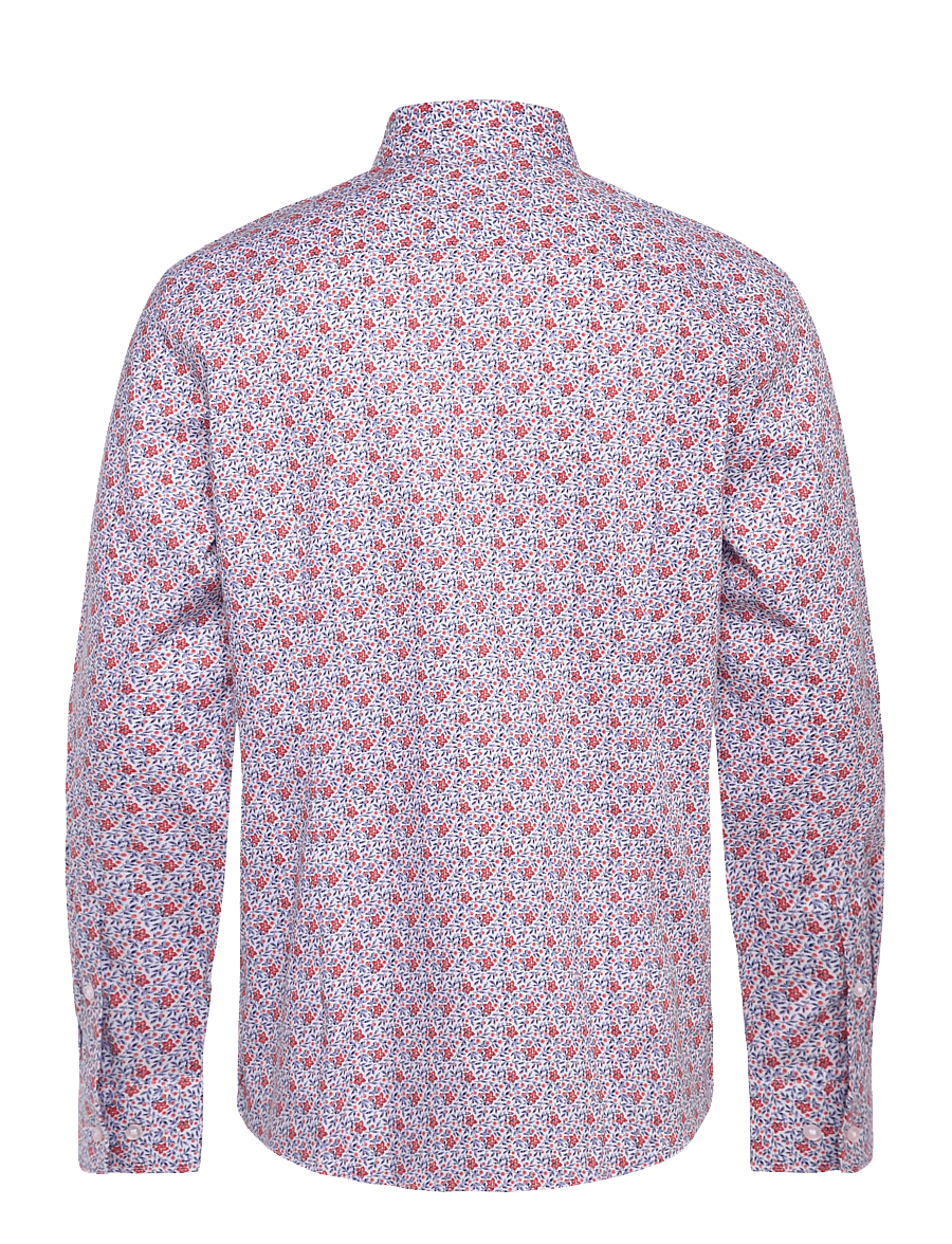 Bruun & Stengade - BS Jallouz Modern Fit Shirt - mønstrede skjorter - orange - 2