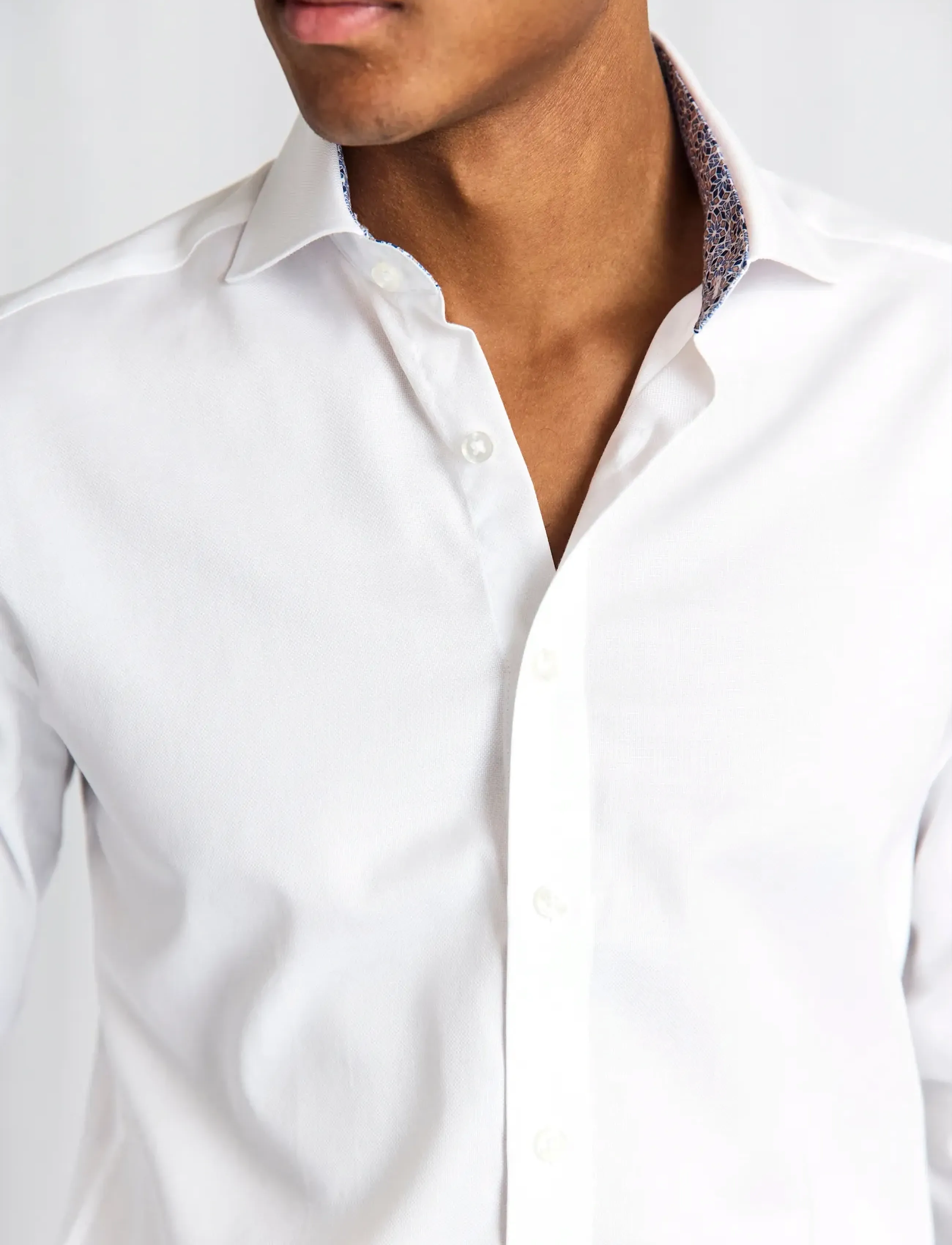 Bruun & Stengade - BS Kohlbacher Modern Fit Shirt - proginiai marškiniai - white - 5