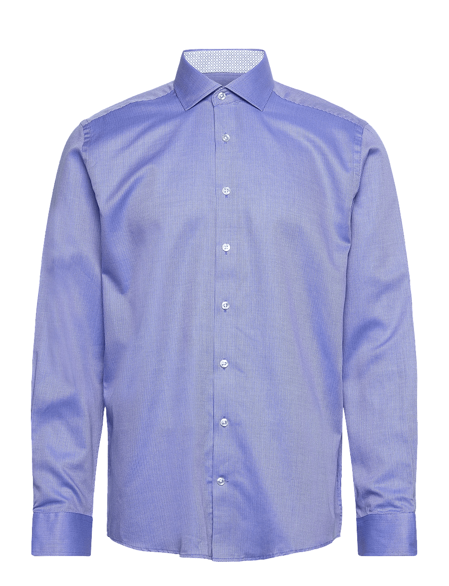 Bruun & Stengade - BS Landin Modern Fit Shirt - raštuoti marškiniai - blue - 1