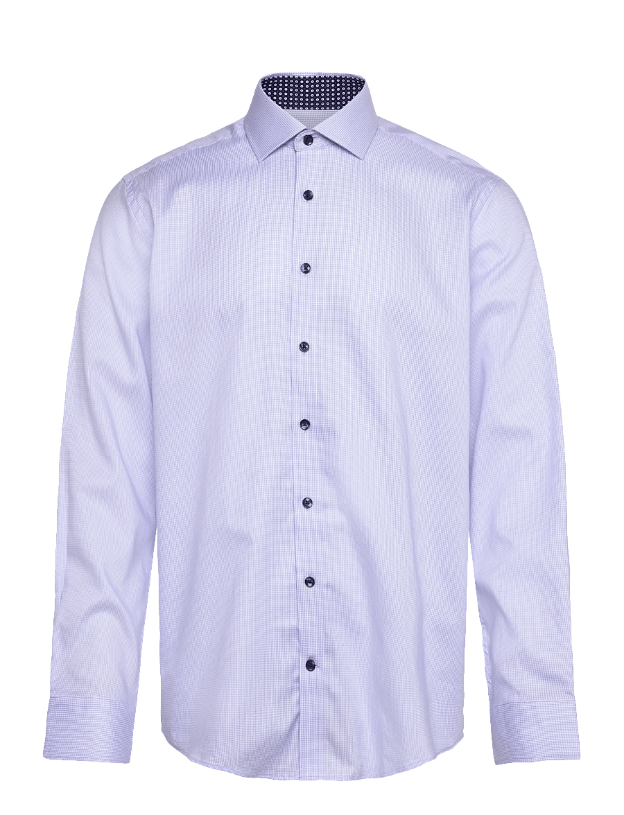 Bruun & Stengade - BS Langergren Modern Fit Shirt - mønstrede skjorter - light blue - 1