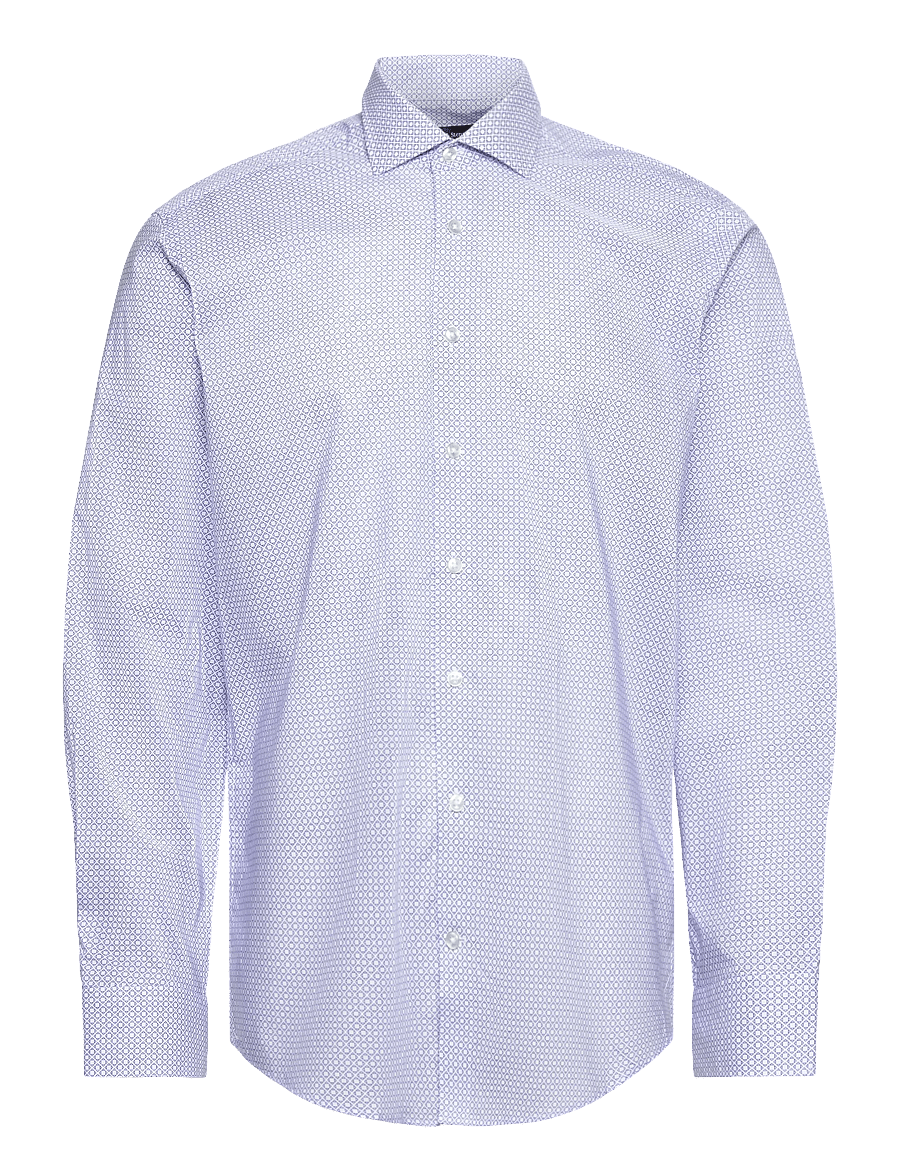 Bruun & Stengade - BS Lars Modern Fit Shirt - hemden mit muster - blue - 1