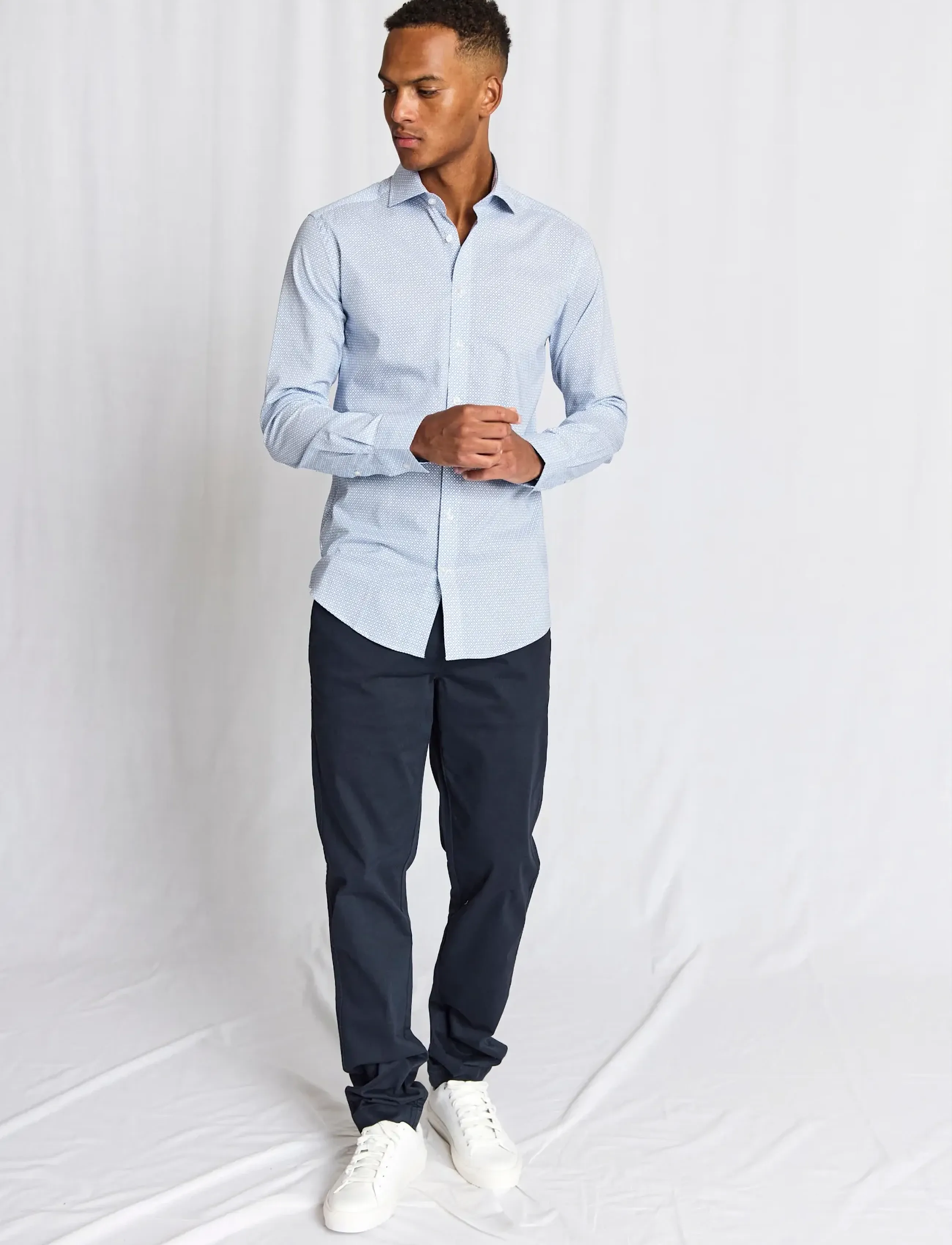 Bruun & Stengade BS Lars Modern Fit Shirt - Festkleidung - BLUE / blue