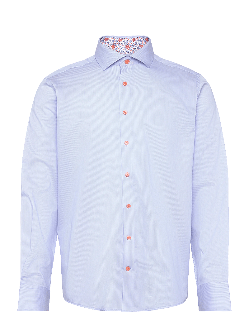 Bruun & Stengade - BS Mollgaard Modern Fit Shirt - gestreifte hemden - light blue/white - 1