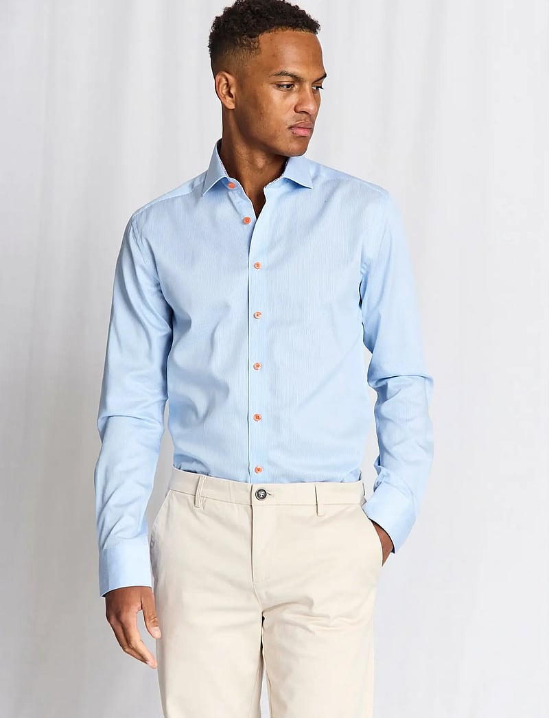 Bruun & Stengade - BS Mollgaard Modern Fit Shirt - gestreifte hemden - light blue/white - 3