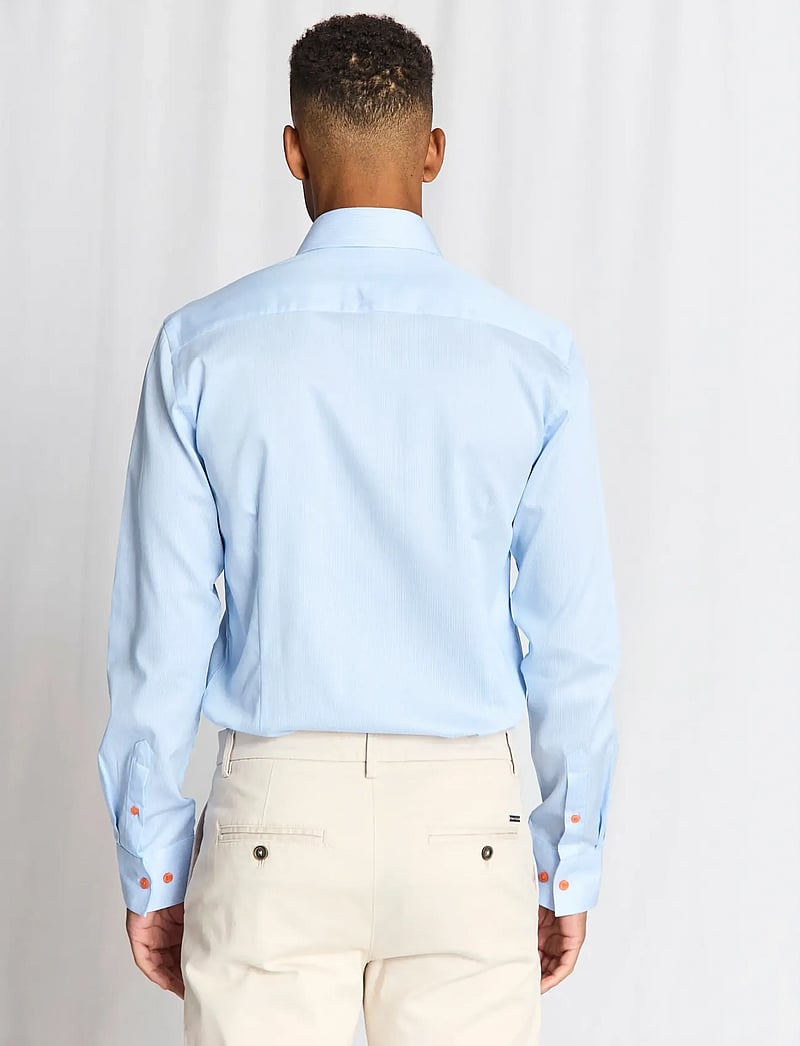 Bruun & Stengade - BS Mollgaard Modern Fit Shirt - gestreifte hemden - light blue/white - 4