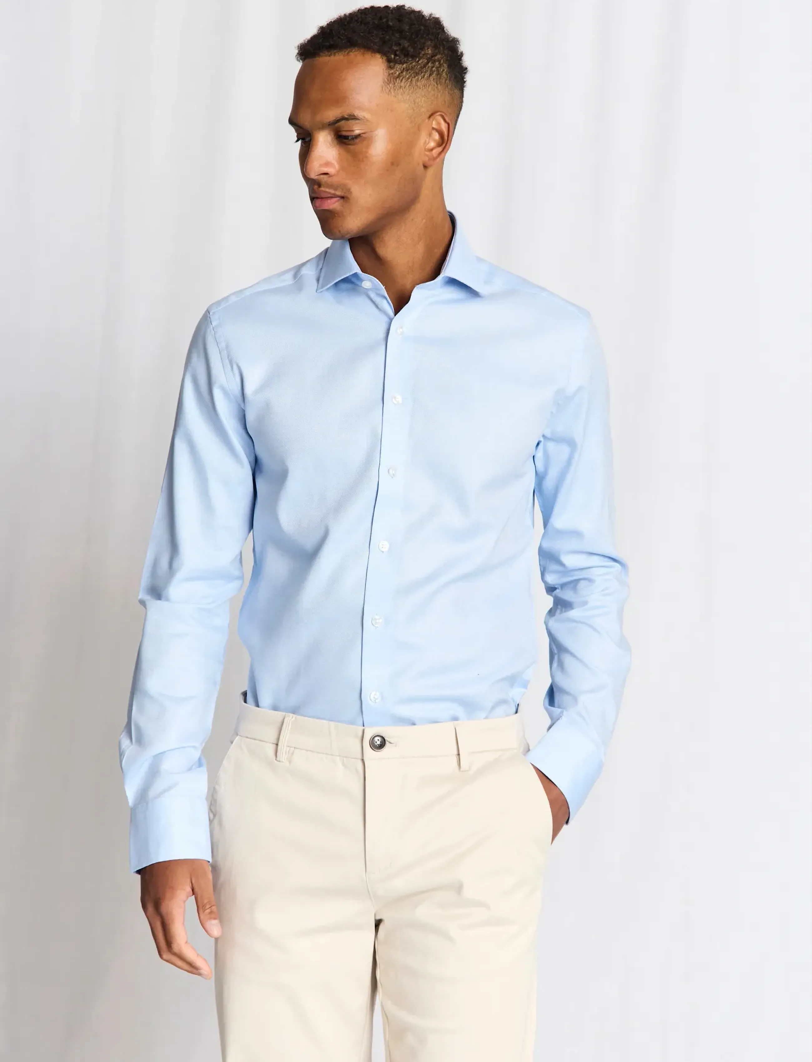 Bruun & Stengade - BS Pekeler Modern Fit Shirt - formelle skjorter - light blue - 2