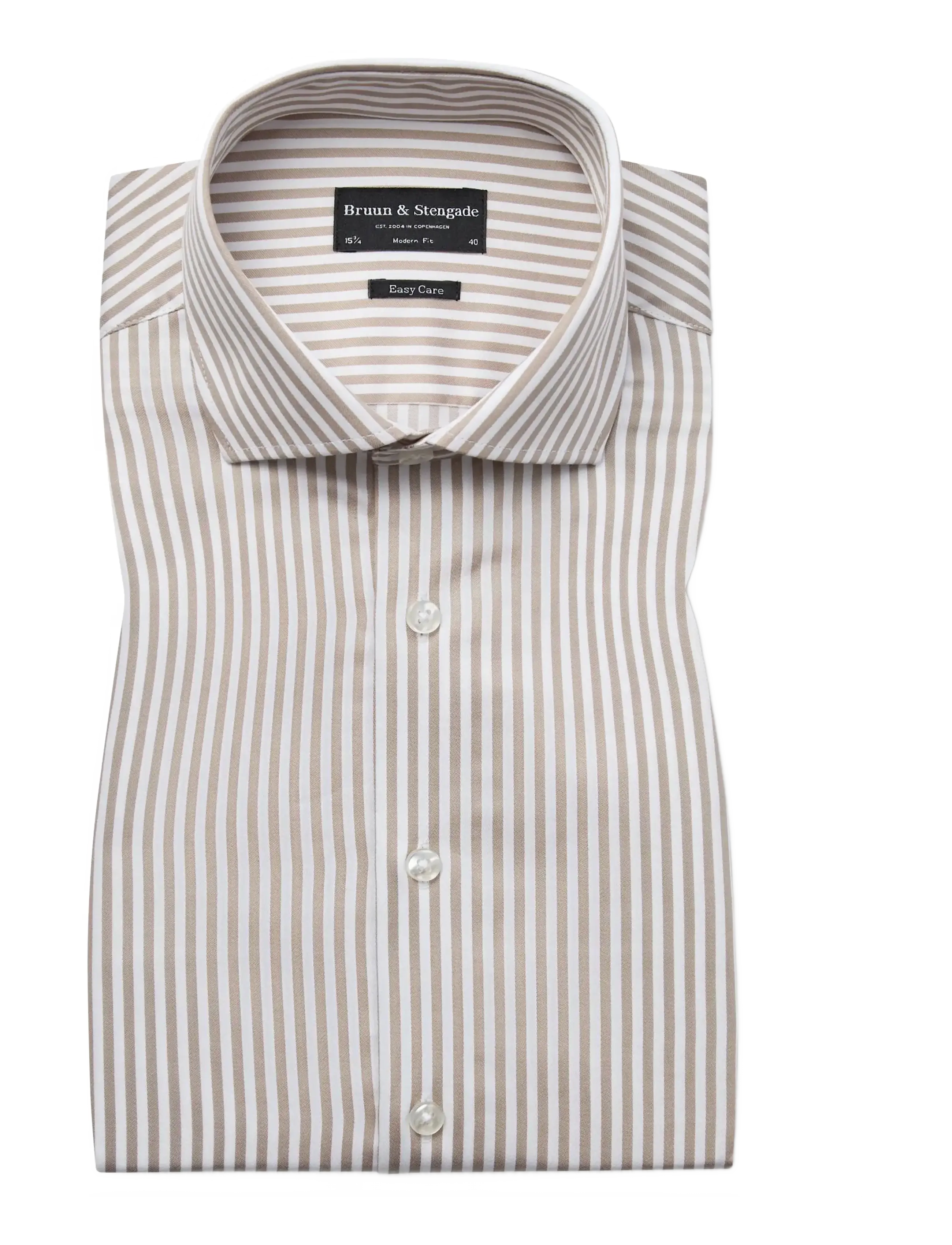 BS Santos Modern Fit Shirt - SAND/WHITE