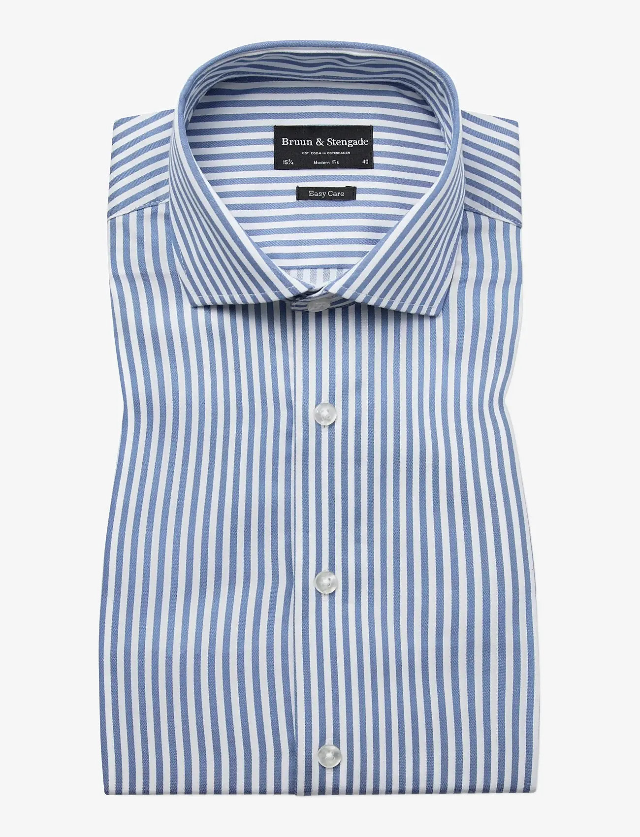 Bruun & Stengade - BS Sime Modern Fit Shirt - gestreifte hemden - blue/white - 1