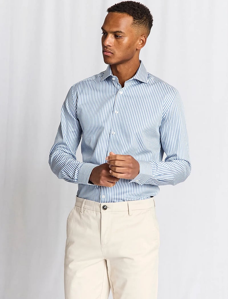 Bruun & Stengade - BS Sime Modern Fit Shirt - gestreifte hemden - blue/white - 2