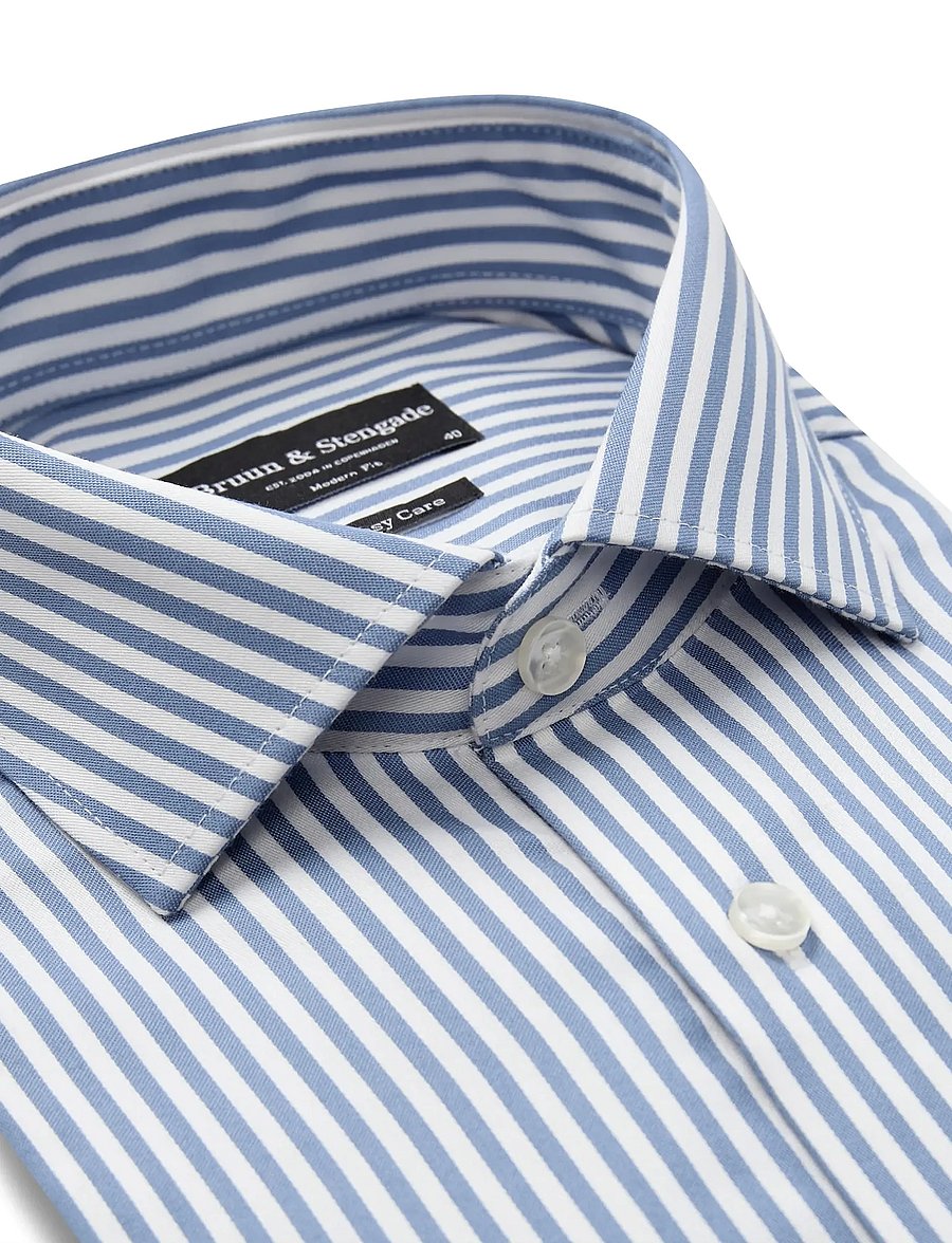 Bruun & Stengade - BS Sime Modern Fit Shirt - gestreifte hemden - blue/white - 5