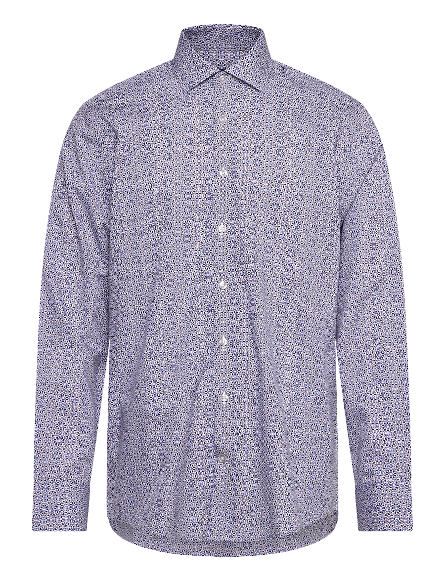 Bruun & Stengade - BS Soren Modern Fit Shirt - hemden mit muster - blue - 1