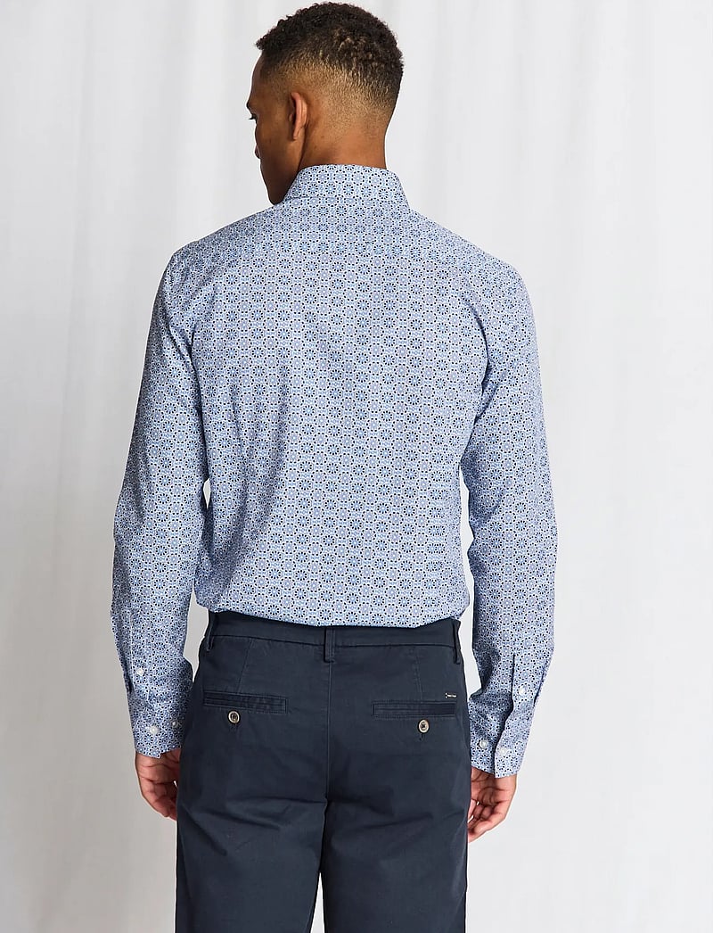 Bruun & Stengade - BS Soren Modern Fit Shirt - mustriga särgid - blue - 4