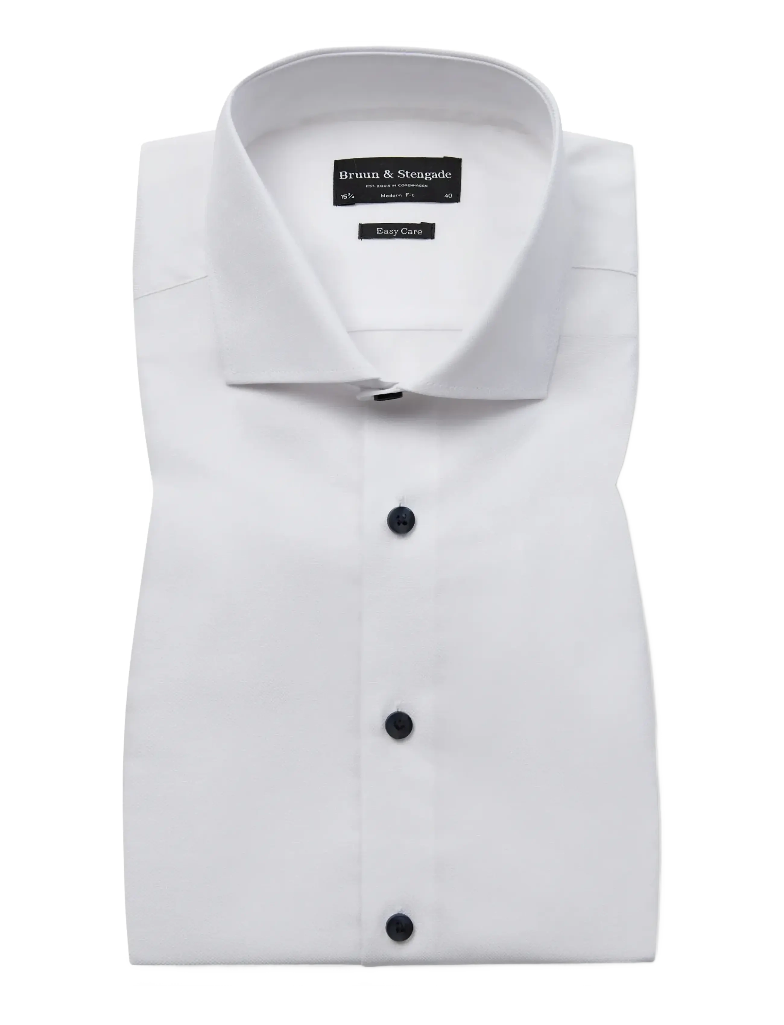 BRUUN & STENGADE Bs Stas Modern Fit Shirt Weiß - 40 - Herren