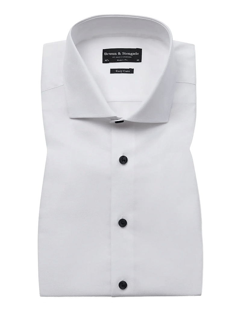 Bruun & Stengade - BS Stas Modern Fit Shirt - formal shirts - white - 1