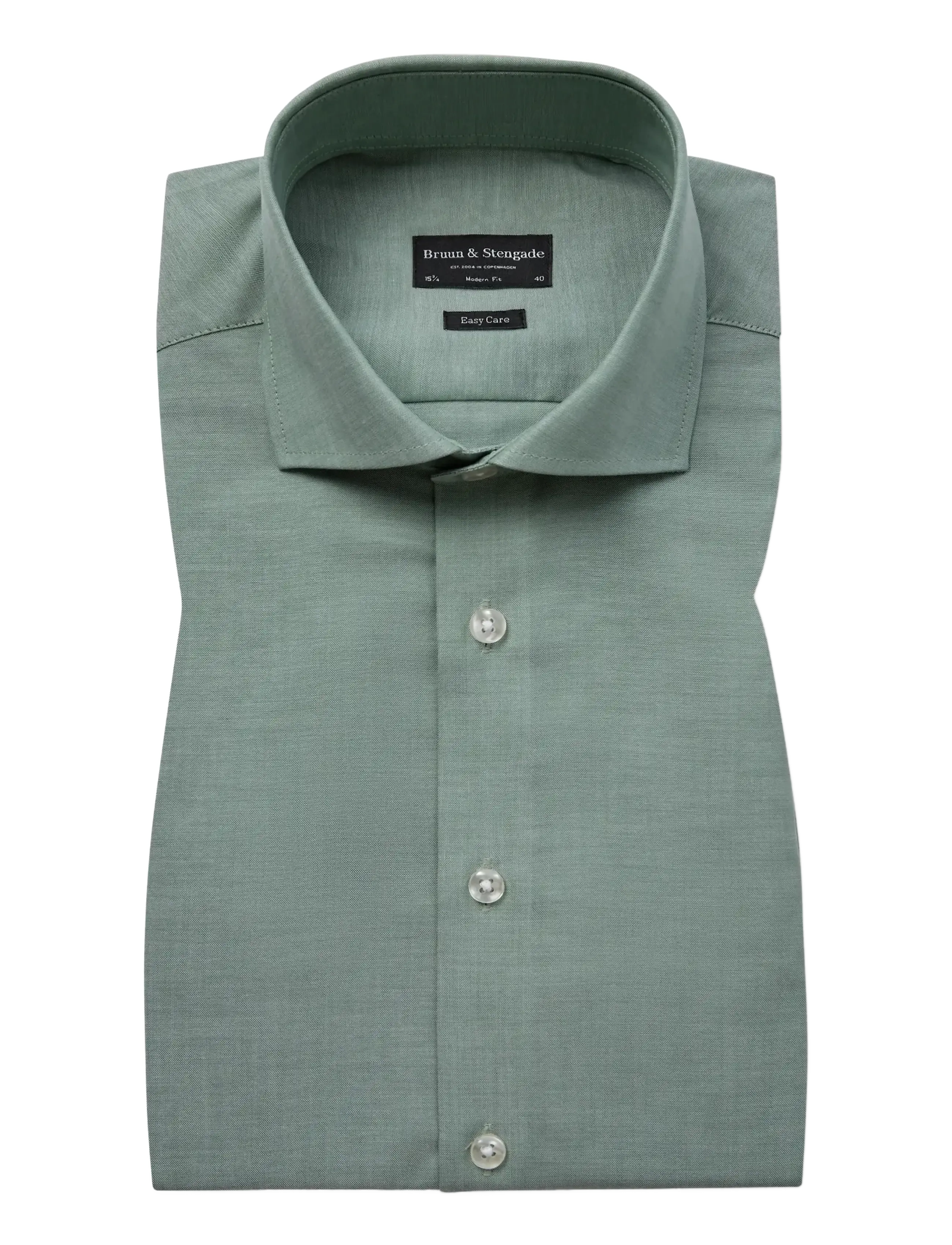BRUUN & STENGADE Bs Striek Modern Fit Shirt Grün - 40 - Herren