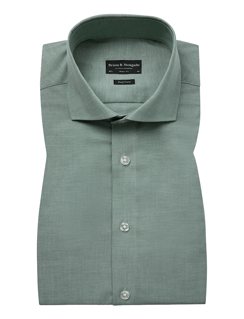 Bruun & Stengade - BS Striek Modern Fit Shirt - formelle hemden - green - 1