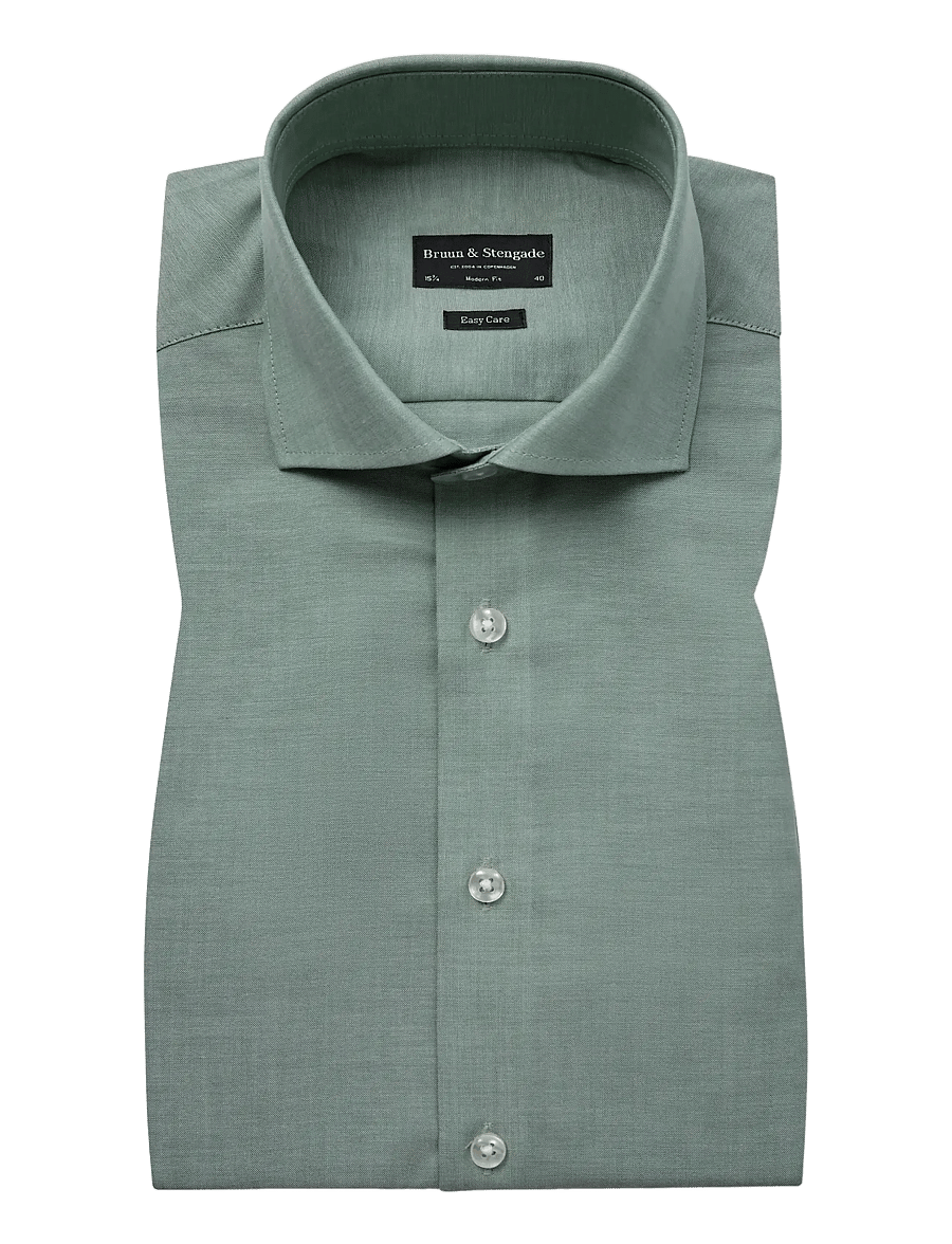 Bruun & Stengade - BS Striek Modern Fit Shirt - chemises d'affaires - green - 1