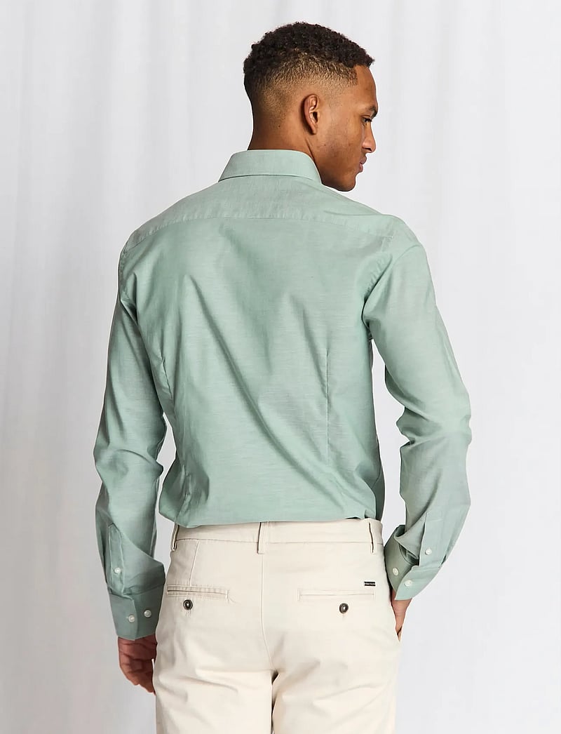 Bruun & Stengade - BS Striek Modern Fit Shirt - formelle hemden - green - 3