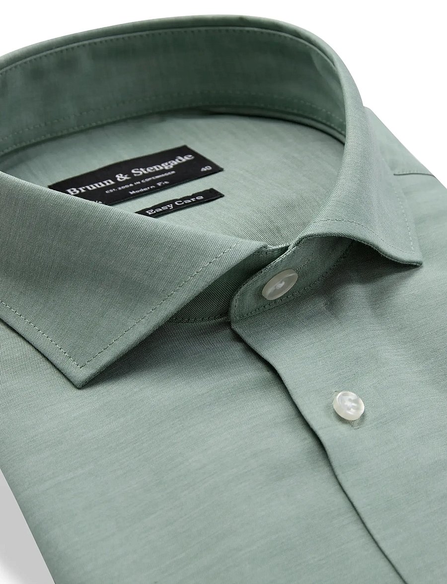 Bruun & Stengade - BS Striek Modern Fit Shirt - chemises d'affaires - green - 5