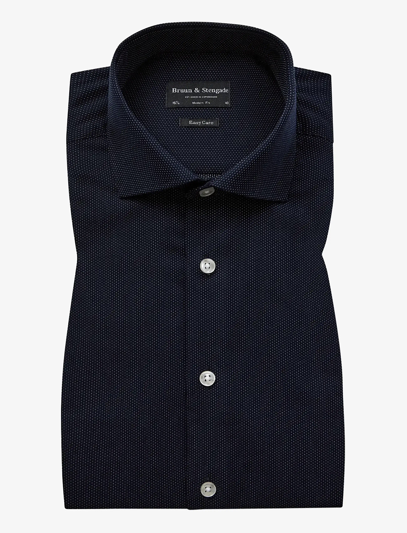 Bruun & Stengade - BS Toft Modern Fit Shirt - formelle skjorter - navy - 1