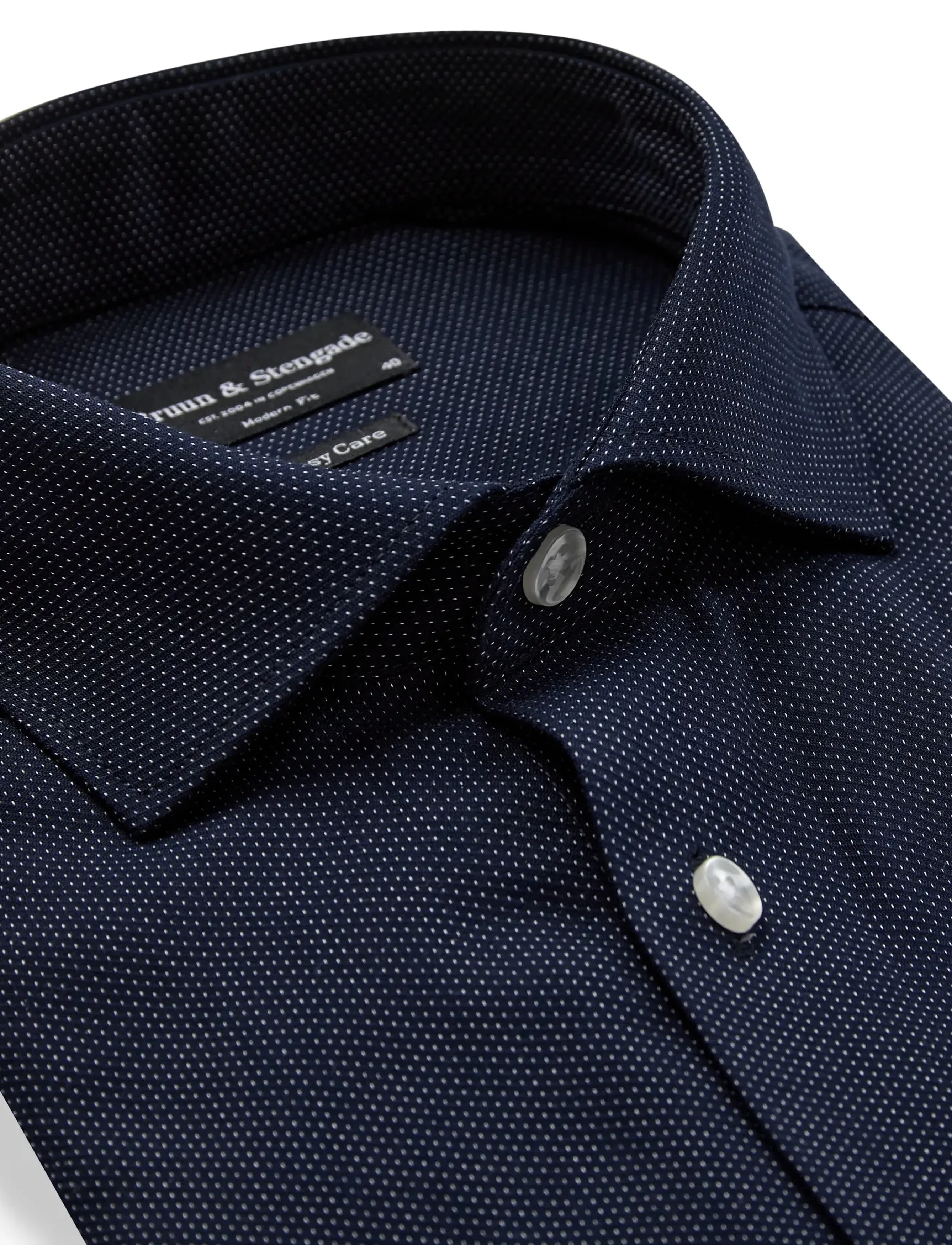 Bruun & Stengade - BS Toft Modern Fit Shirt - formal shirts - navy - 5