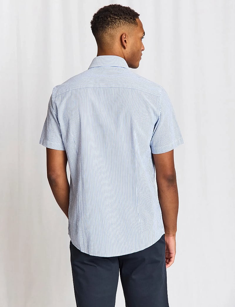 Bruun & Stengade - BS Keita Casual Modern Fit Shirt - kortærmede skjorter - light blue/white - 3