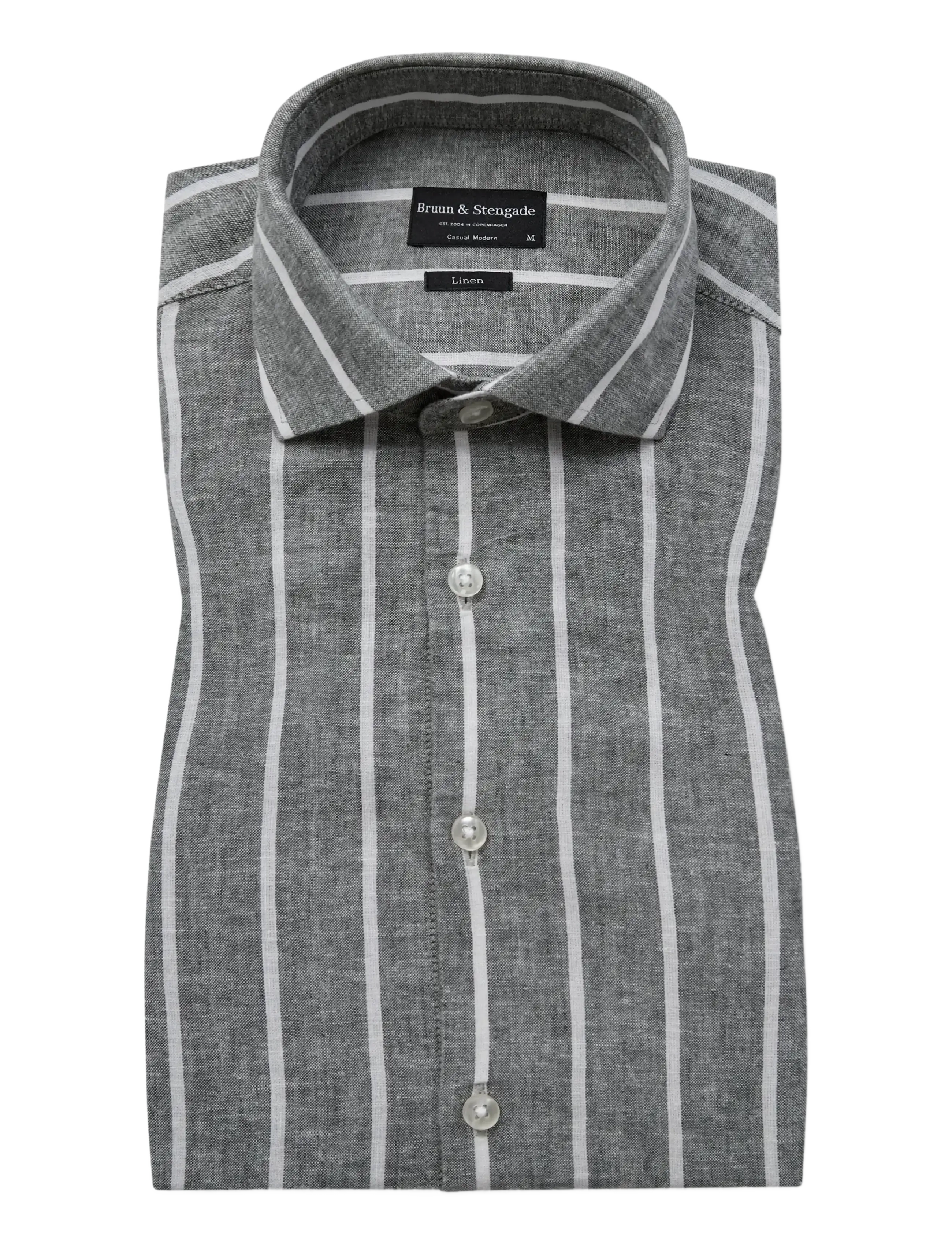 BRUUN & STENGADE Bs Freitas Casual Modern Fit Shirt Grau - L - Herren