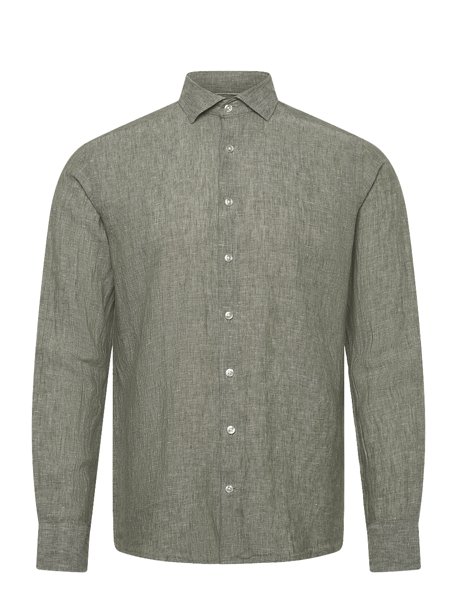 Bruun & Stengade - BS Tahaka Casual Modern Fit Shirt - chemises de lin - green - 1