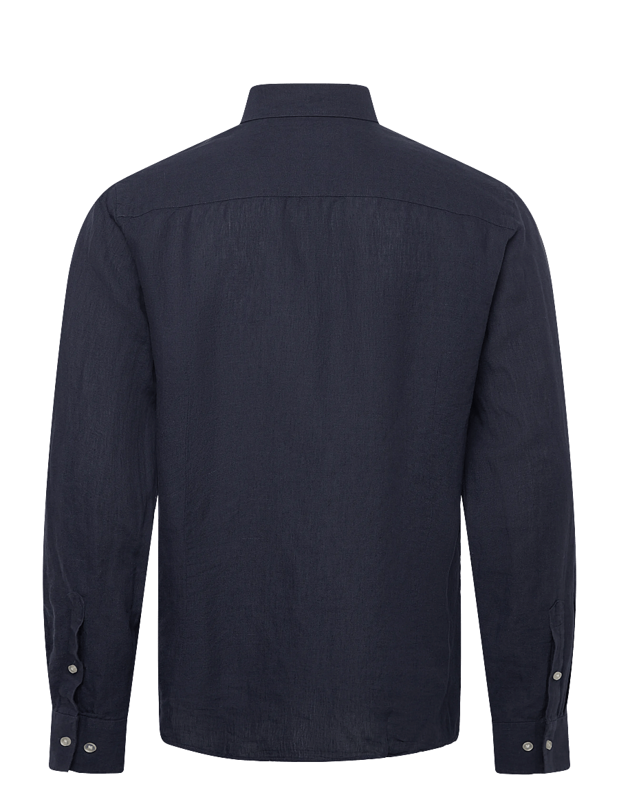 Bruun & Stengade - BS Tahaka Casual Modern Fit Shirt - leinenhemden - navy - 2