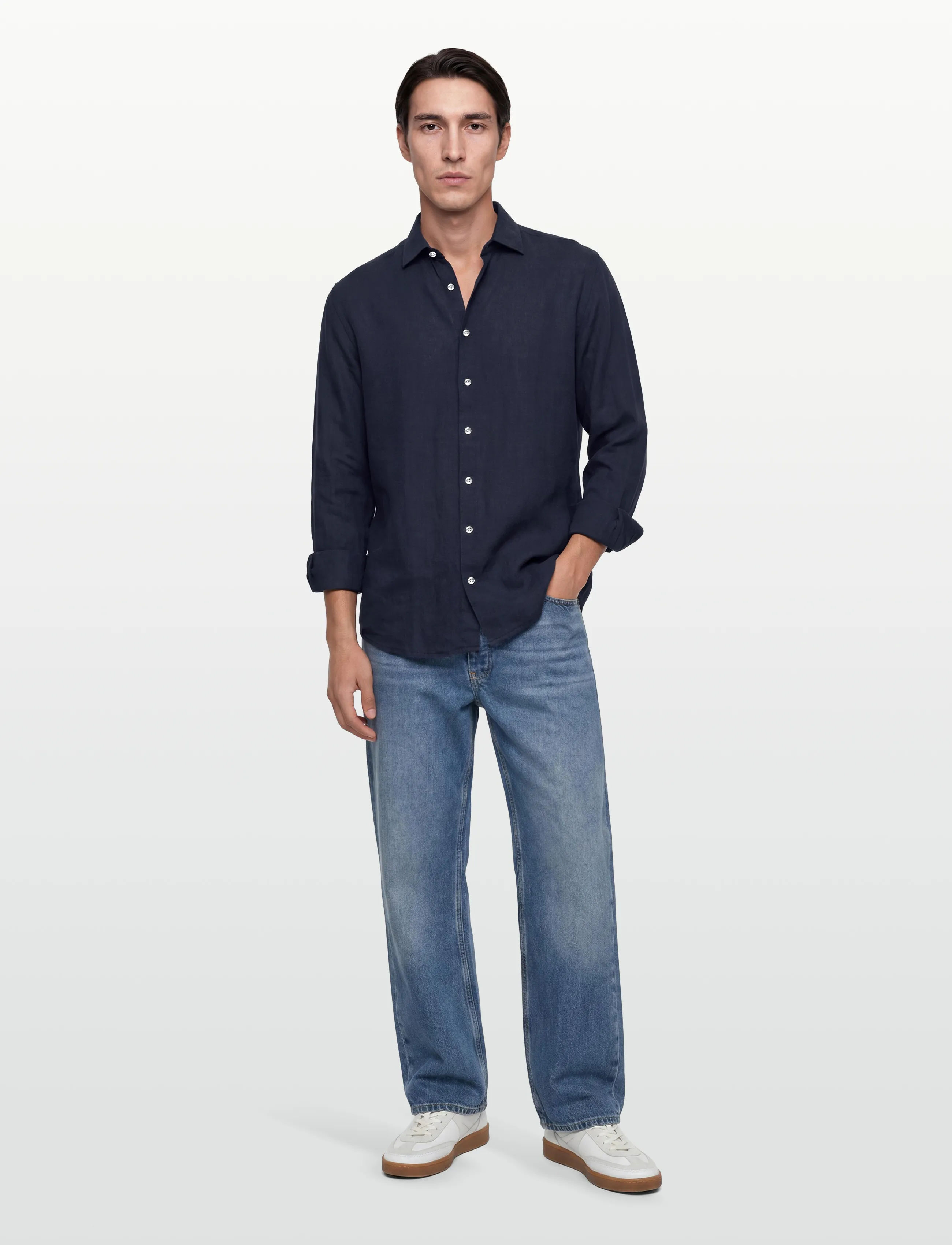 Bruun & Stengade BS Tahaka Casual Modern Fit Shirt - Hemden - NAVY / navy