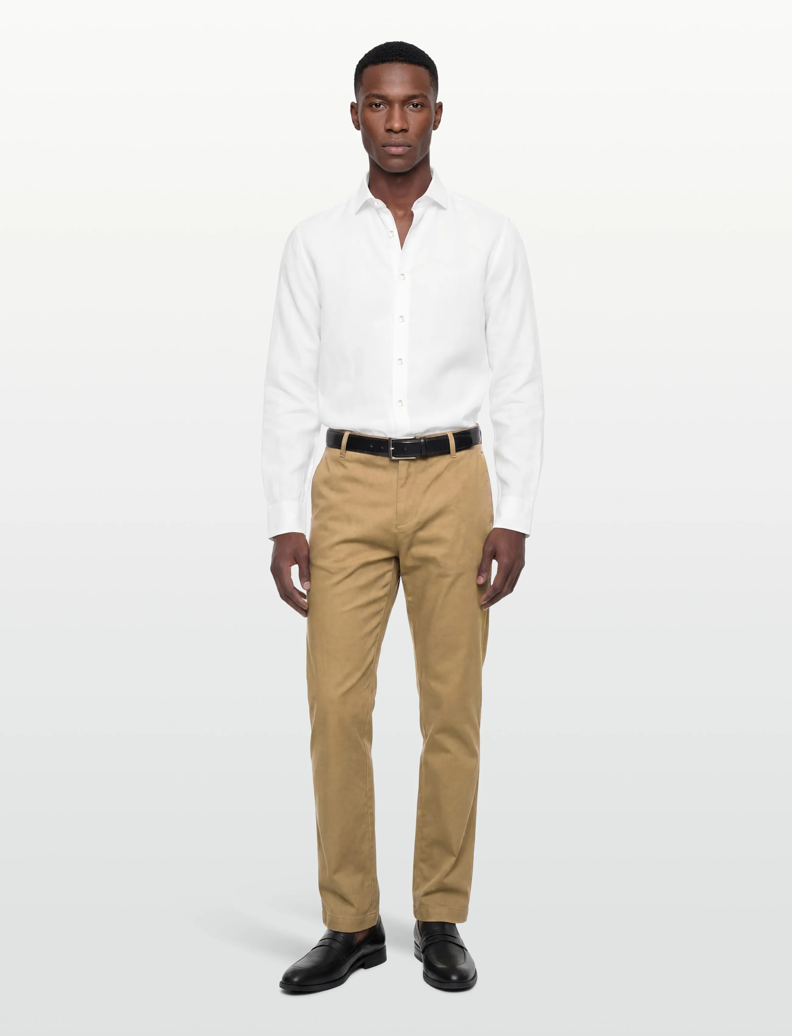 Bruun & Stengade Bs Tahaka Casual Modern Fit Shirt, L, Shirts, Weiß - Männerswear