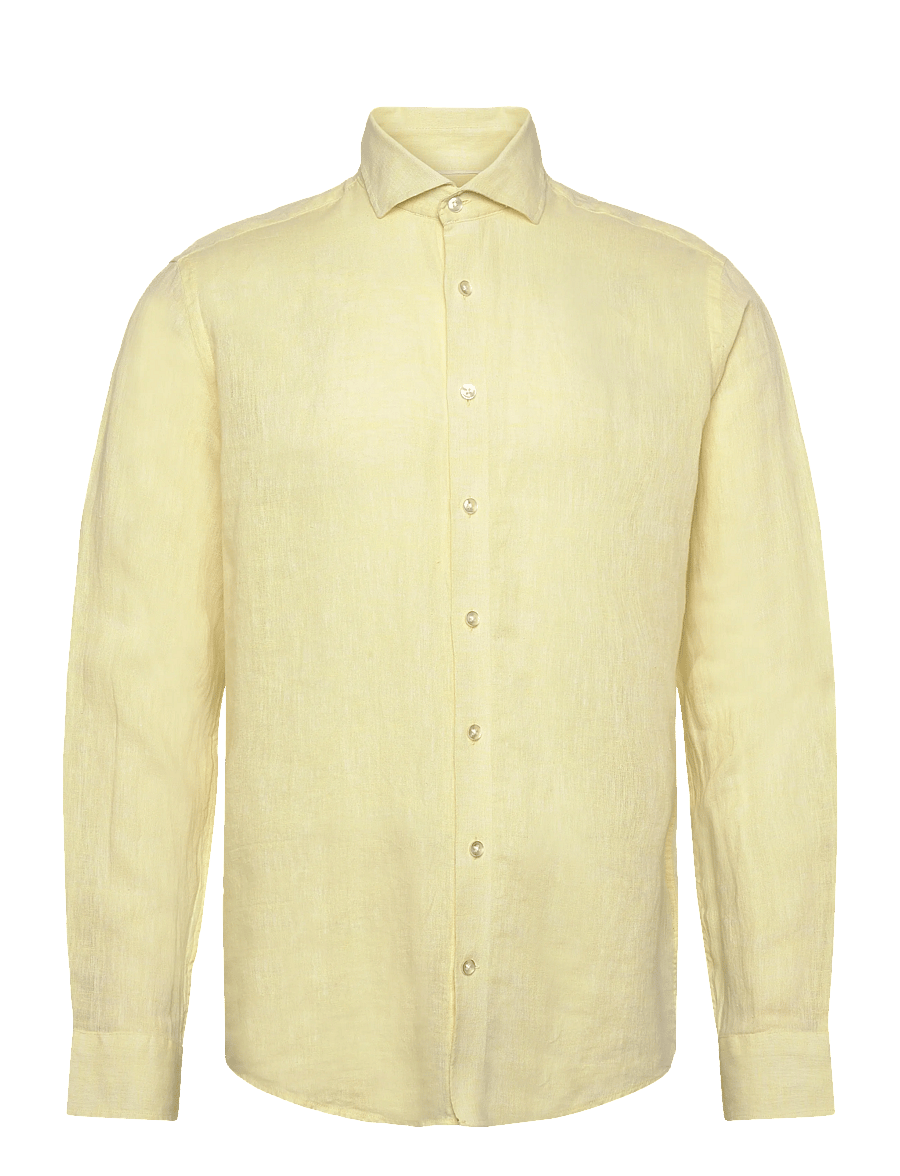 Bruun & Stengade - BS Tahaka Casual Modern Fit Shirt - leinenhemden - yellow - 1