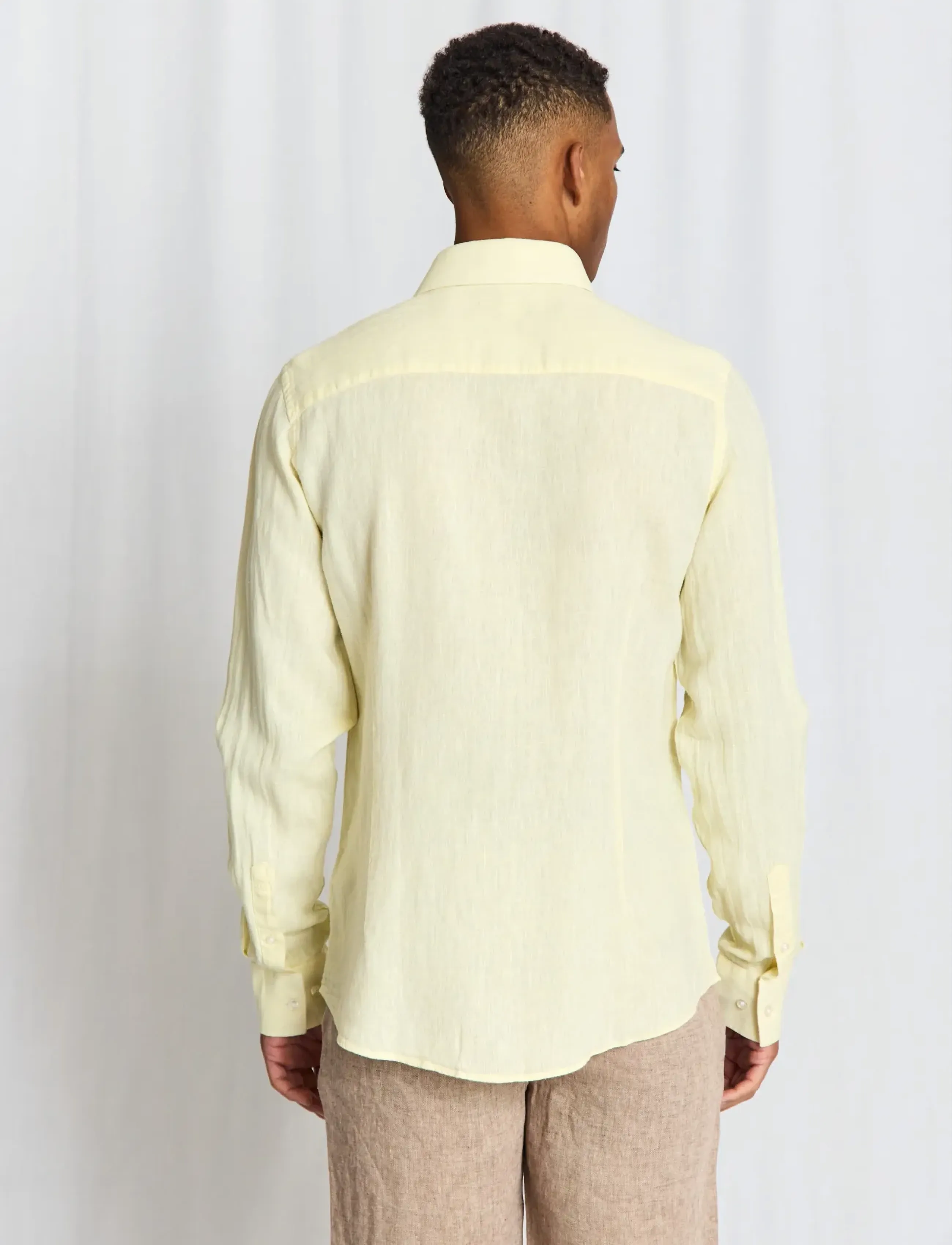 Bruun & Stengade - BS Tahaka Casual Modern Fit Shirt - leinenhemden - yellow - 5