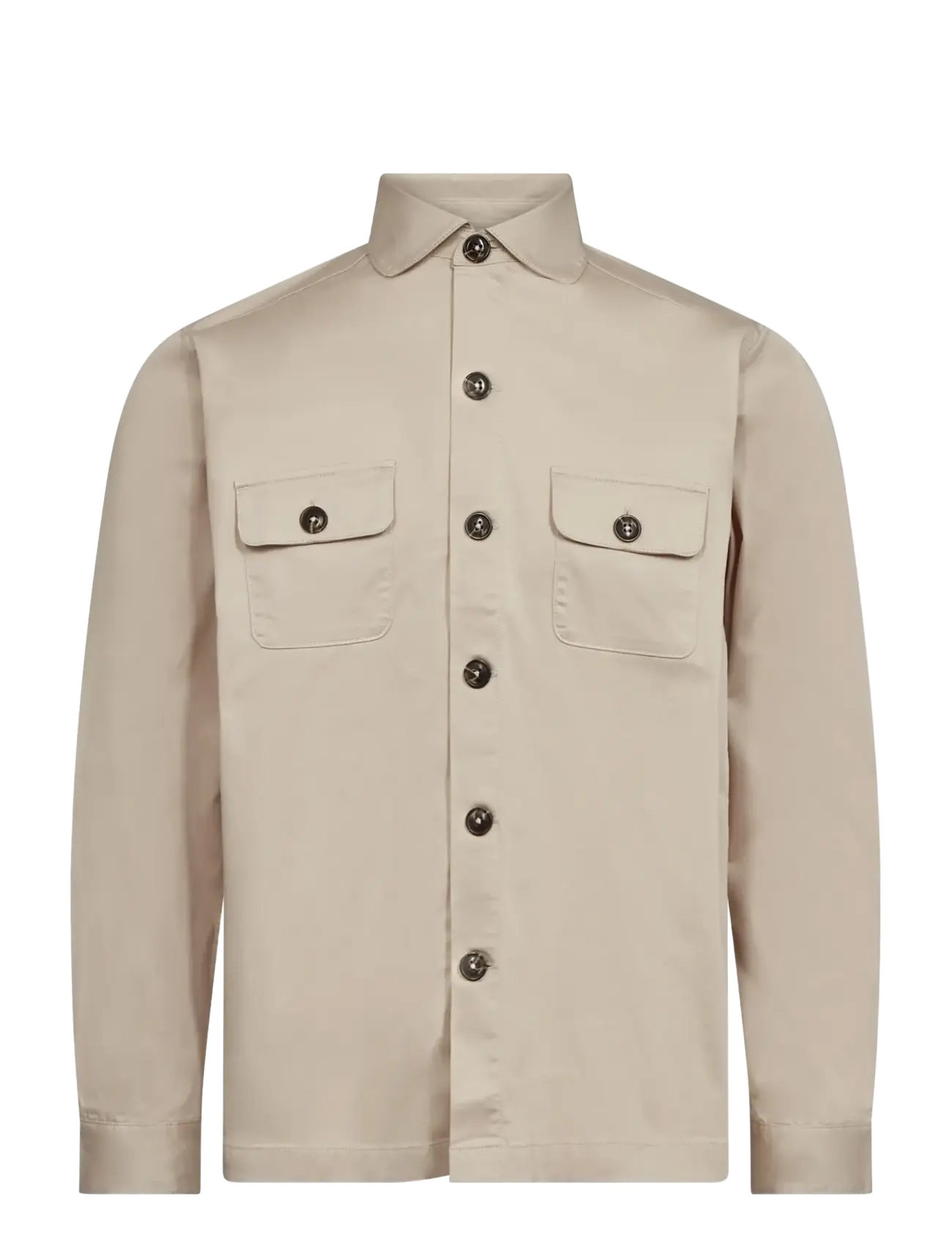 Bruun & Stengade BS Rocco Regular Fit Overshirt - Pealissärgid - KIT / beige