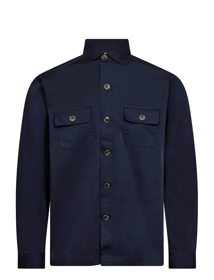 Bruun & Stengade - BS Rocco Regular Fit Overshirt - les essentiels de vacances - navy - 1