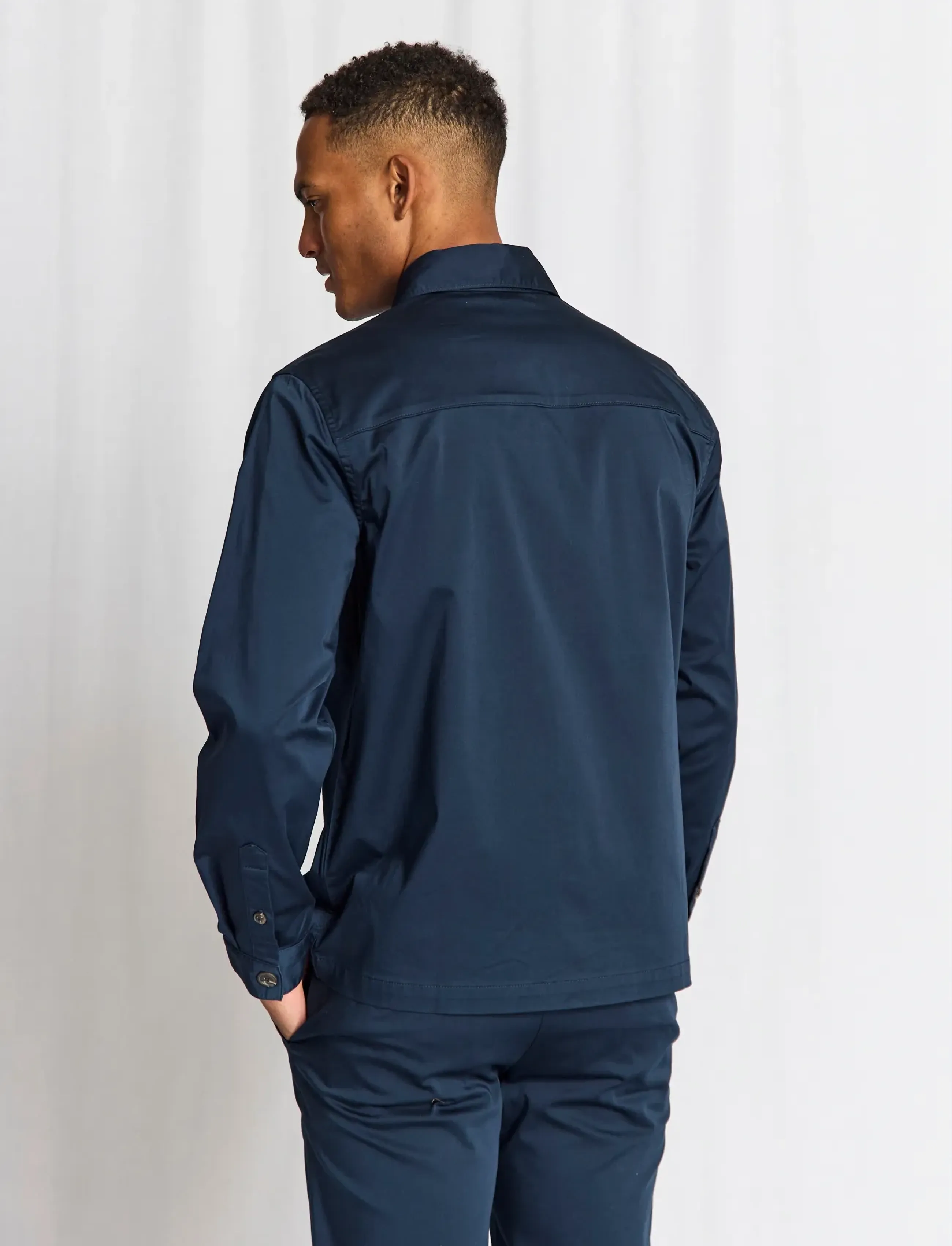 Bruun & Stengade - BS Rocco Regular Fit Overshirt - vacation essentials - navy - 3