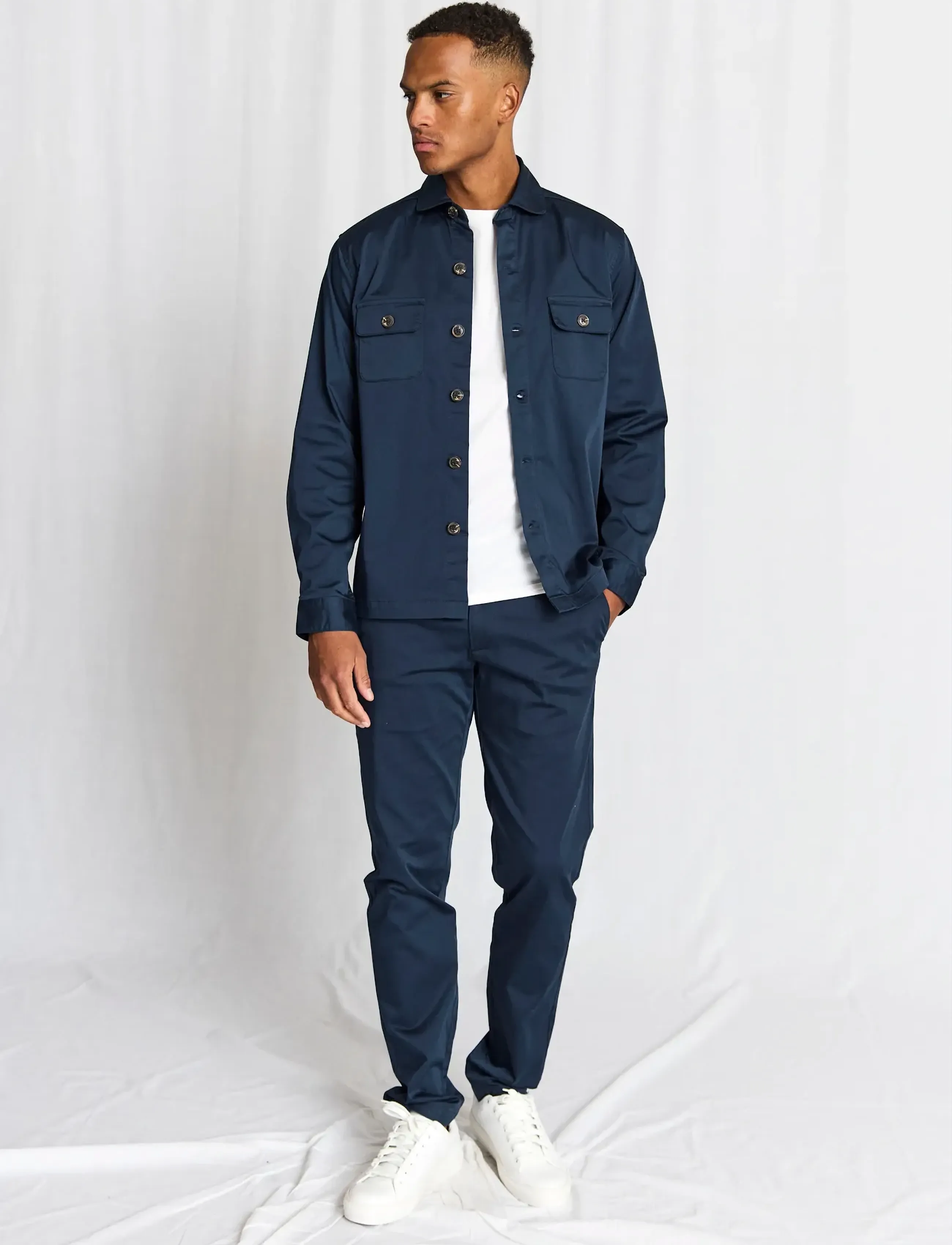 Bruun & Stengade - BS Rocco Regular Fit Overshirt - vacation essentials - navy - 5