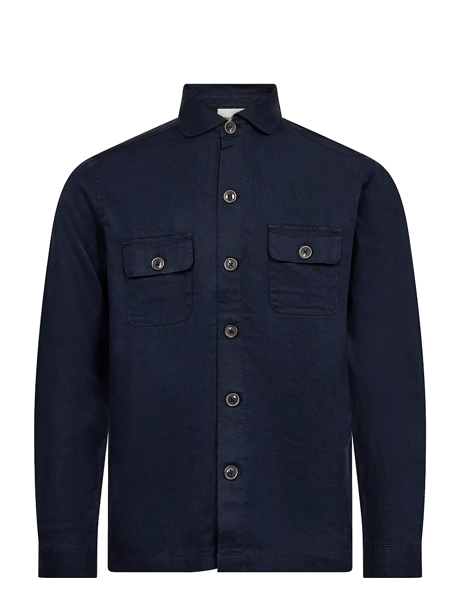 Bruun & Stengade - BS Davide Regular Fit Overshirt - urlaubsfavoriten - navy - 0