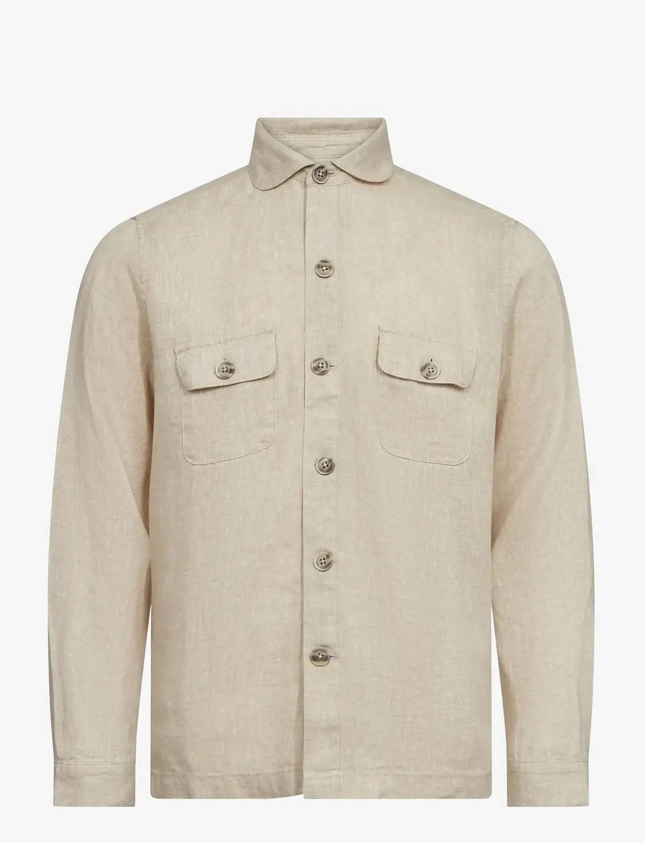 Bruun & Stengade - BS Davide Regular Fit Overshirt - kollektioner - sand - 1