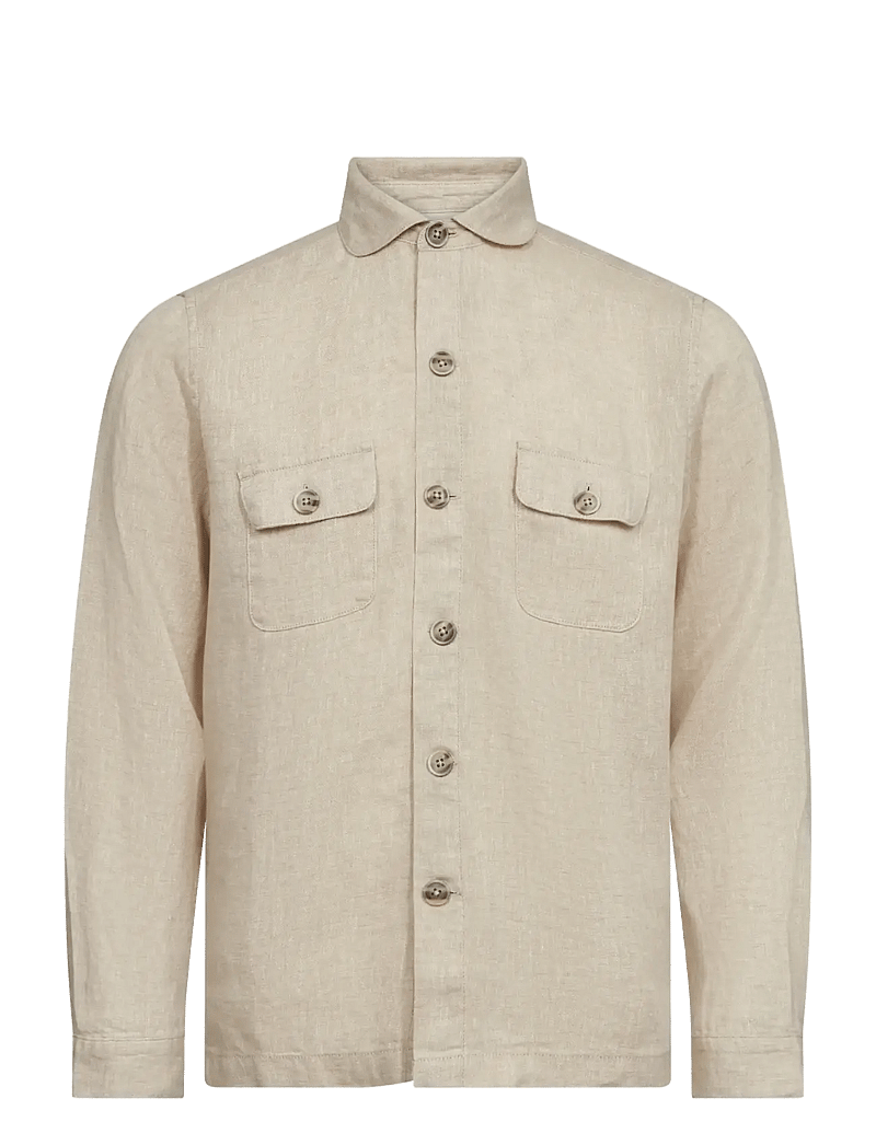 Bruun & Stengade - BS Davide Regular Fit Overshirt - kollektioner - sand - 1