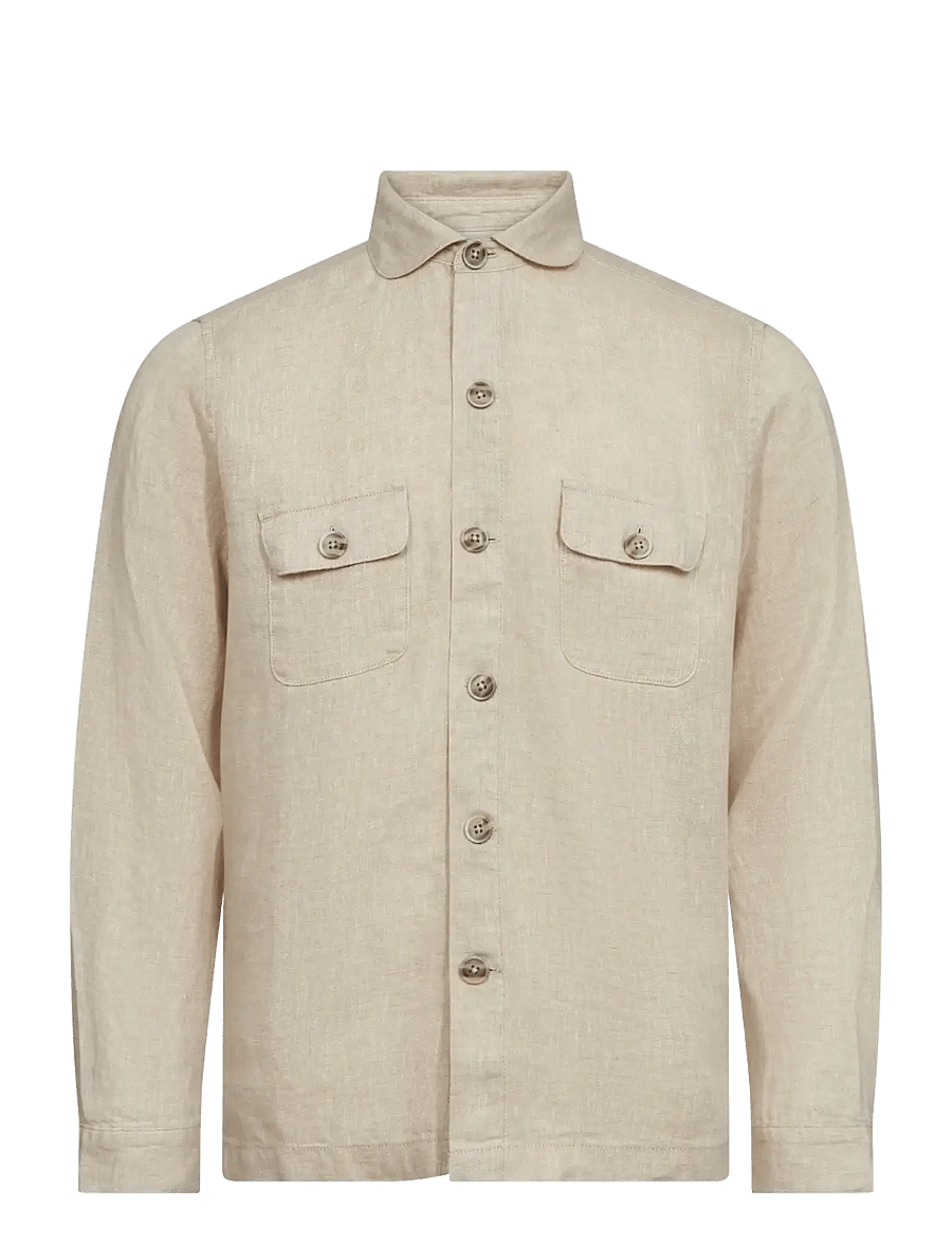 Bruun & Stengade - BS Davide Regular Fit Overshirt - urlaubsfavoriten - sand - 1