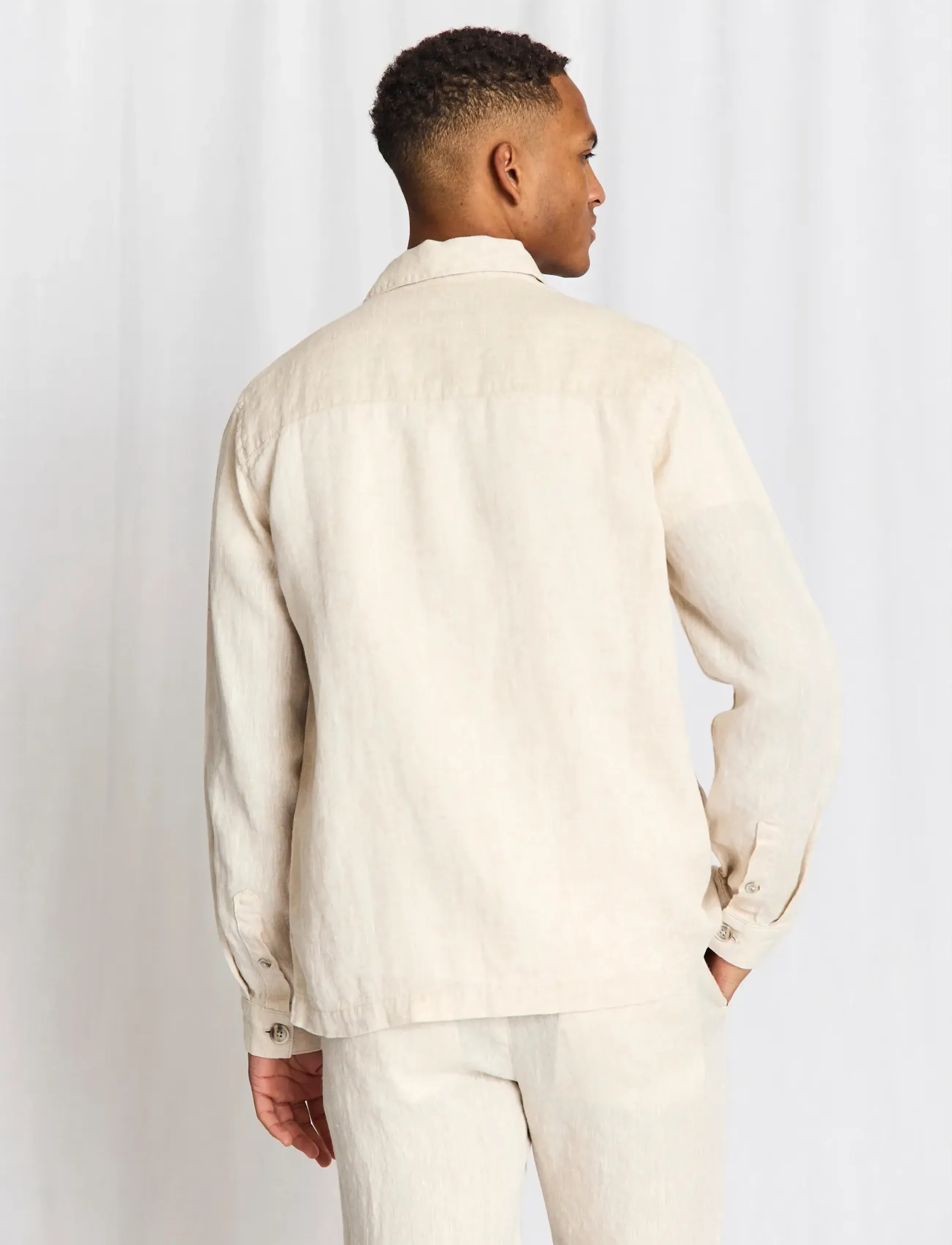 Bruun & Stengade - BS Davide Regular Fit Overshirt - atostogų būtiniausi - sand - 3