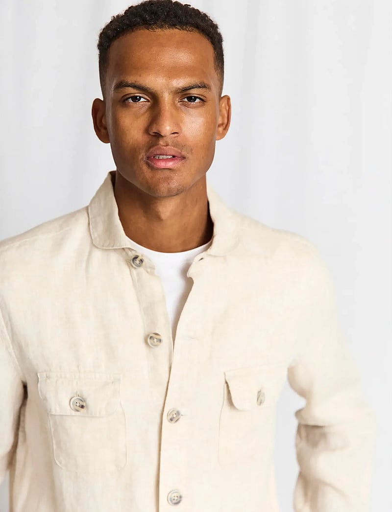 Bruun & Stengade - BS Davide Regular Fit Overshirt - kollektioner - sand - 4