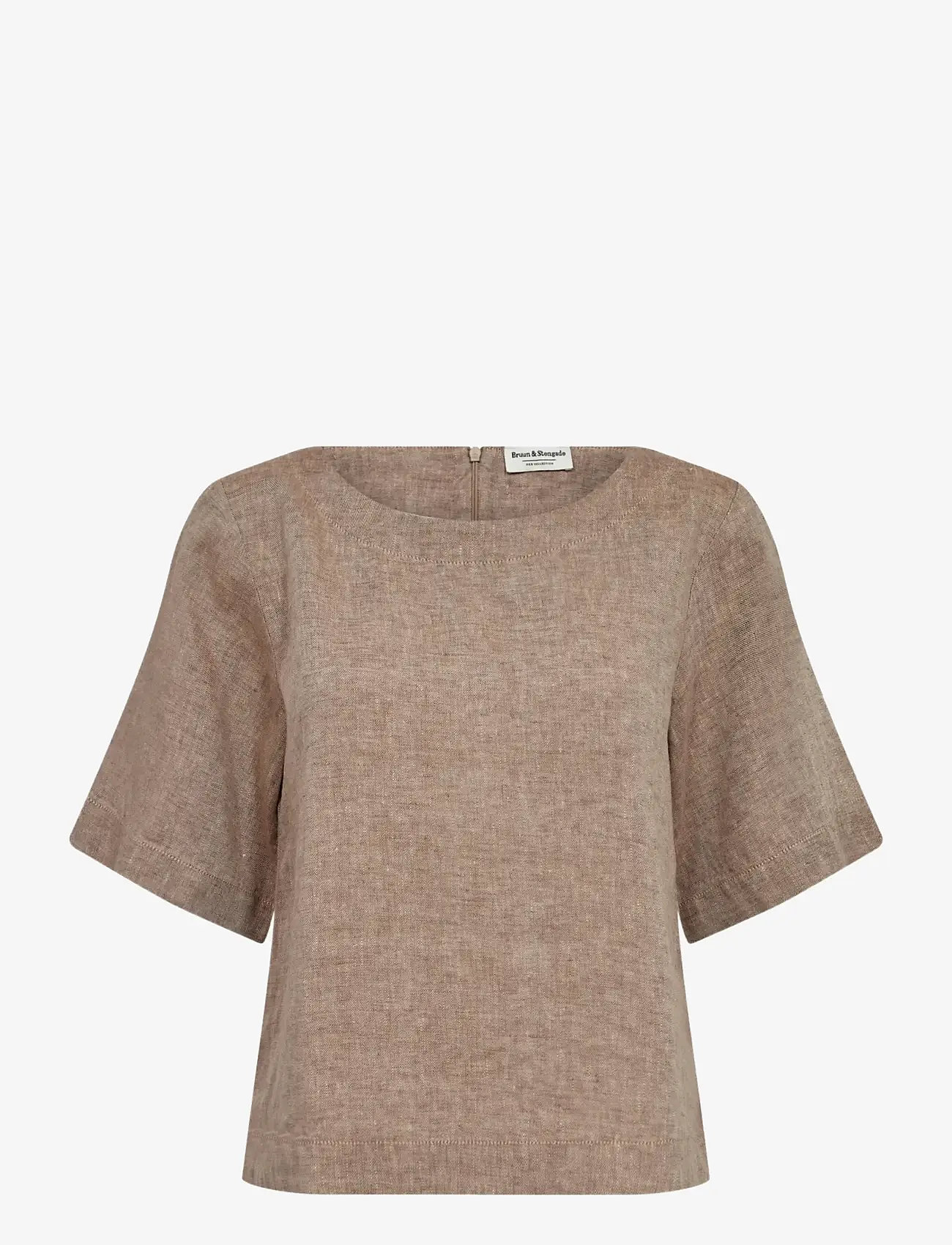 Bruun & Stengade - BS Lucianne Regular Fit Top - linased särgid - brown - 1