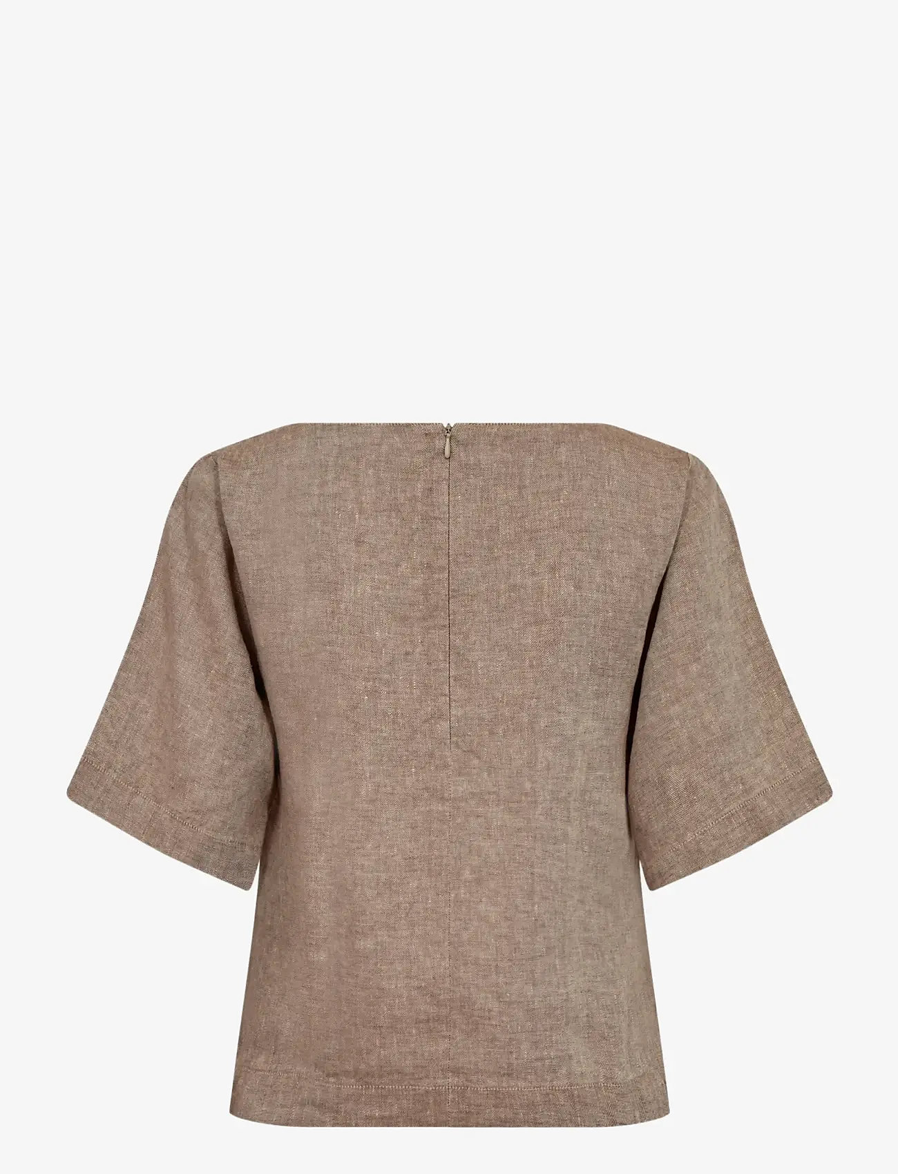 Bruun & Stengade - BS Lucianne Regular Fit Top - linased särgid - brown - 2