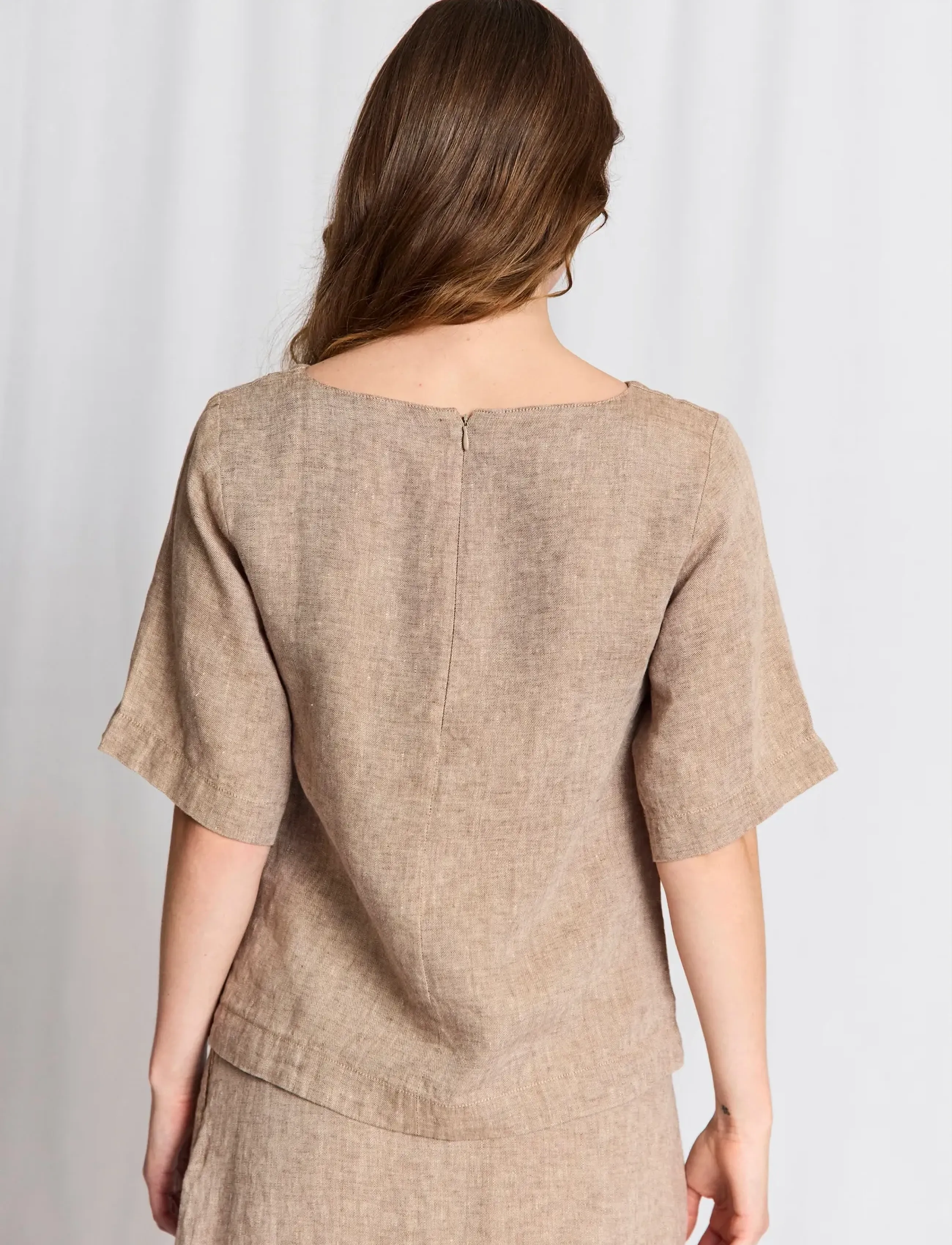 Bruun & Stengade - BS Lucianne Regular Fit Top - linased särgid - brown - 4