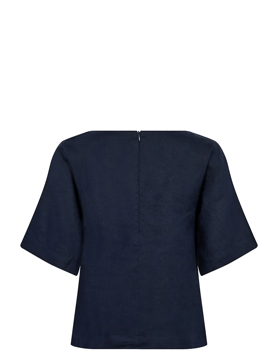 Bruun & Stengade - BS Lucianne Regular Fit Top - leinenhemden - navy - 2